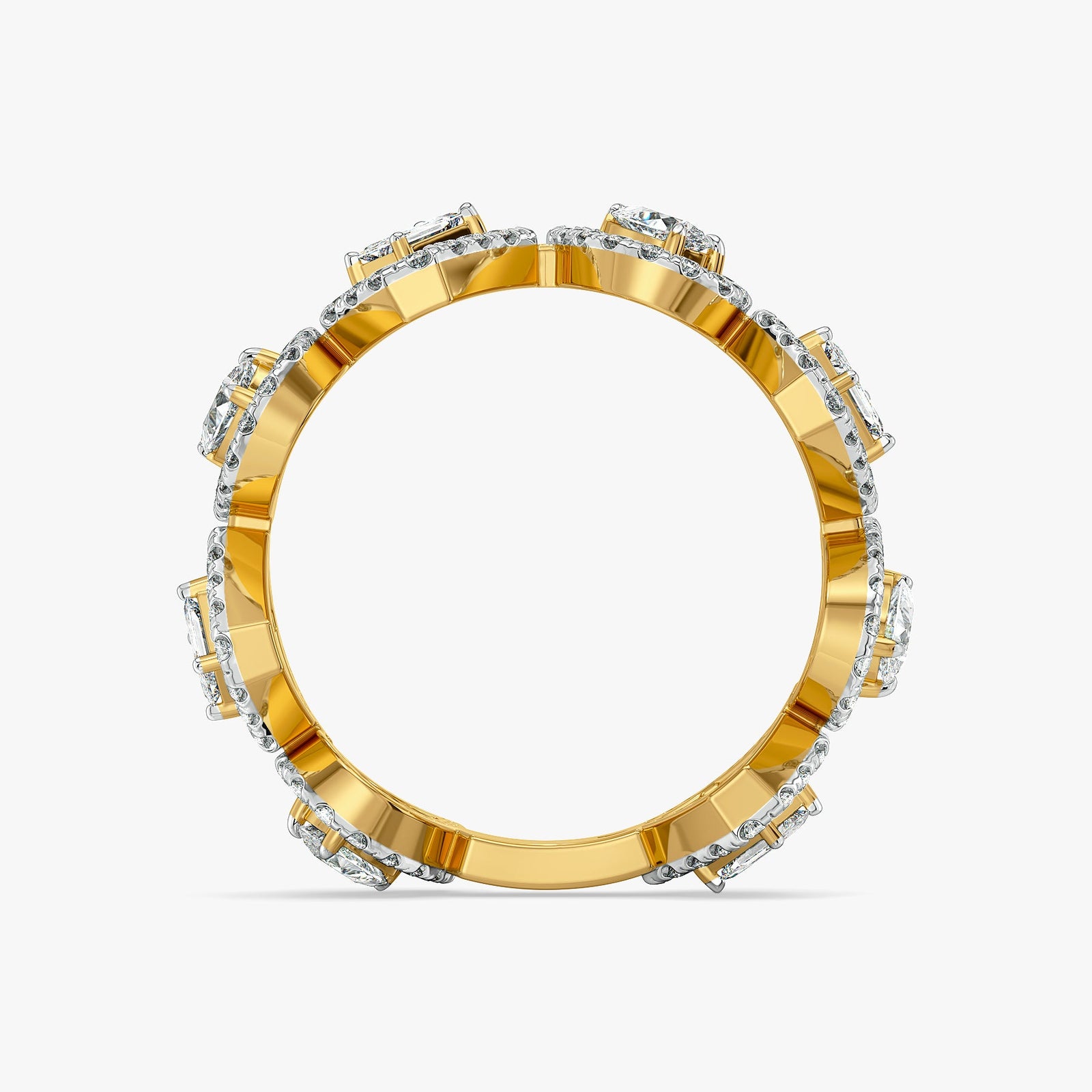 The Halo Vault Lab Grown Diamond Ring - back view