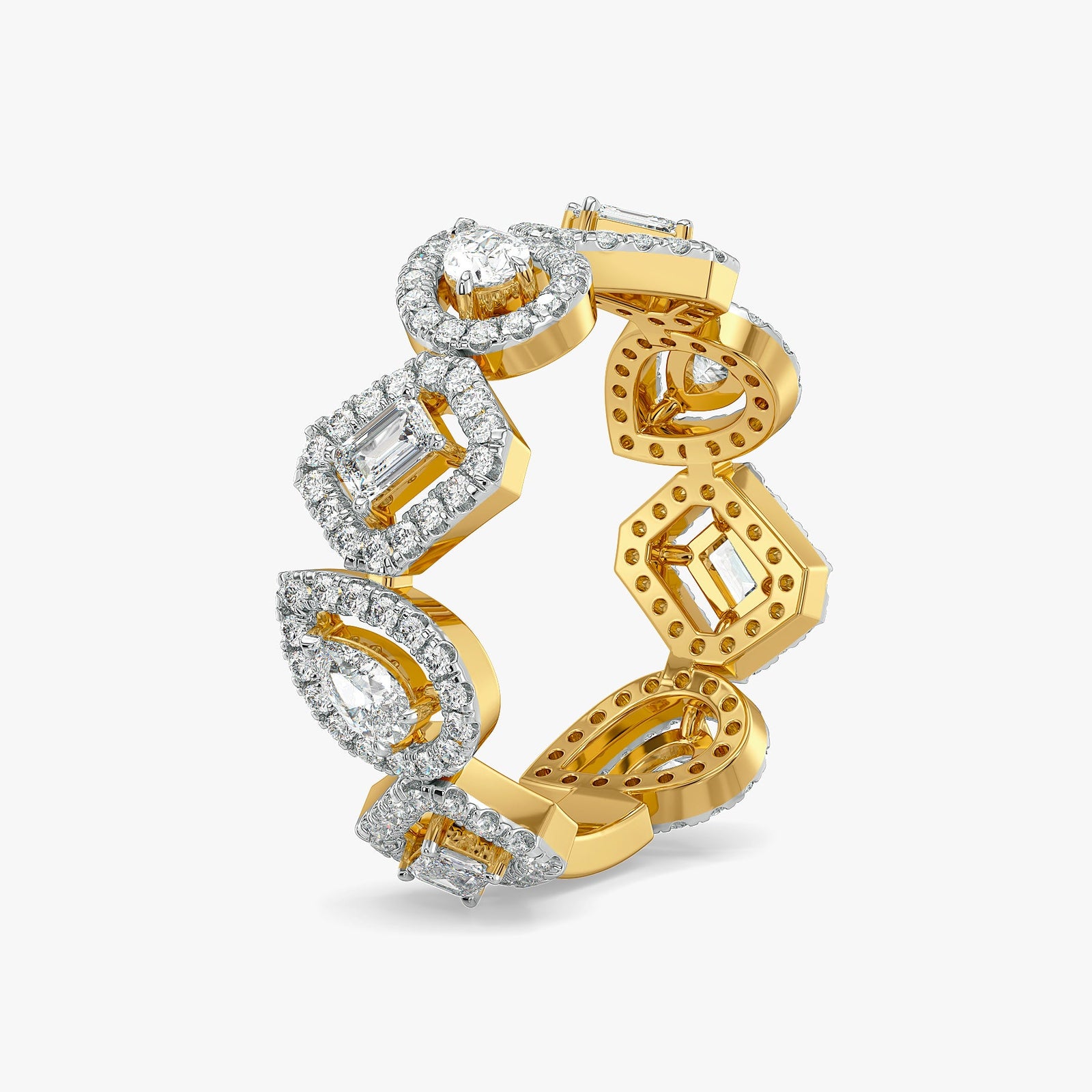 The Halo Vault Lab Grown Diamond Ring - Side view