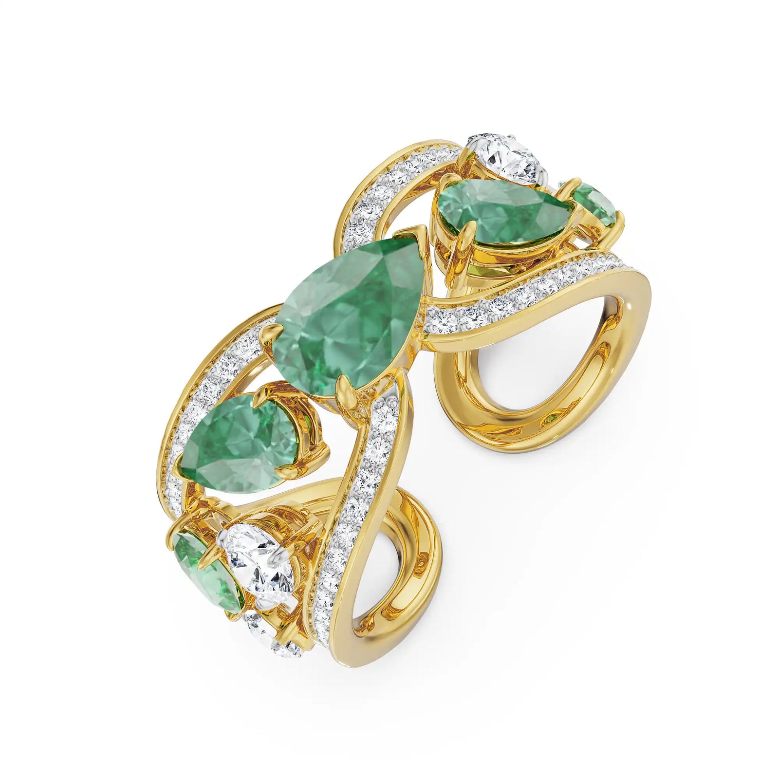 Ethera Gemstone Lab Grown Diamond Ring - side view