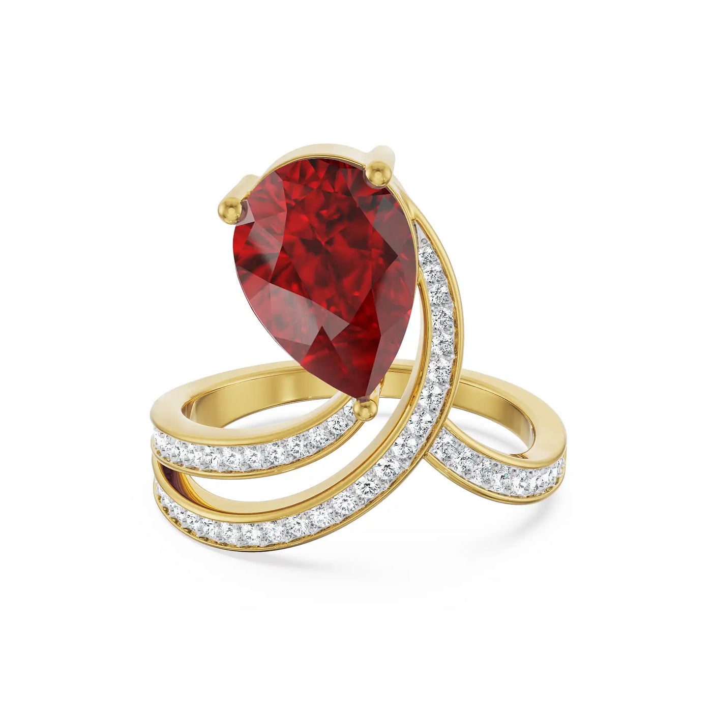 Fiery Gemstone Lab Grown Diamond Ring 9KT