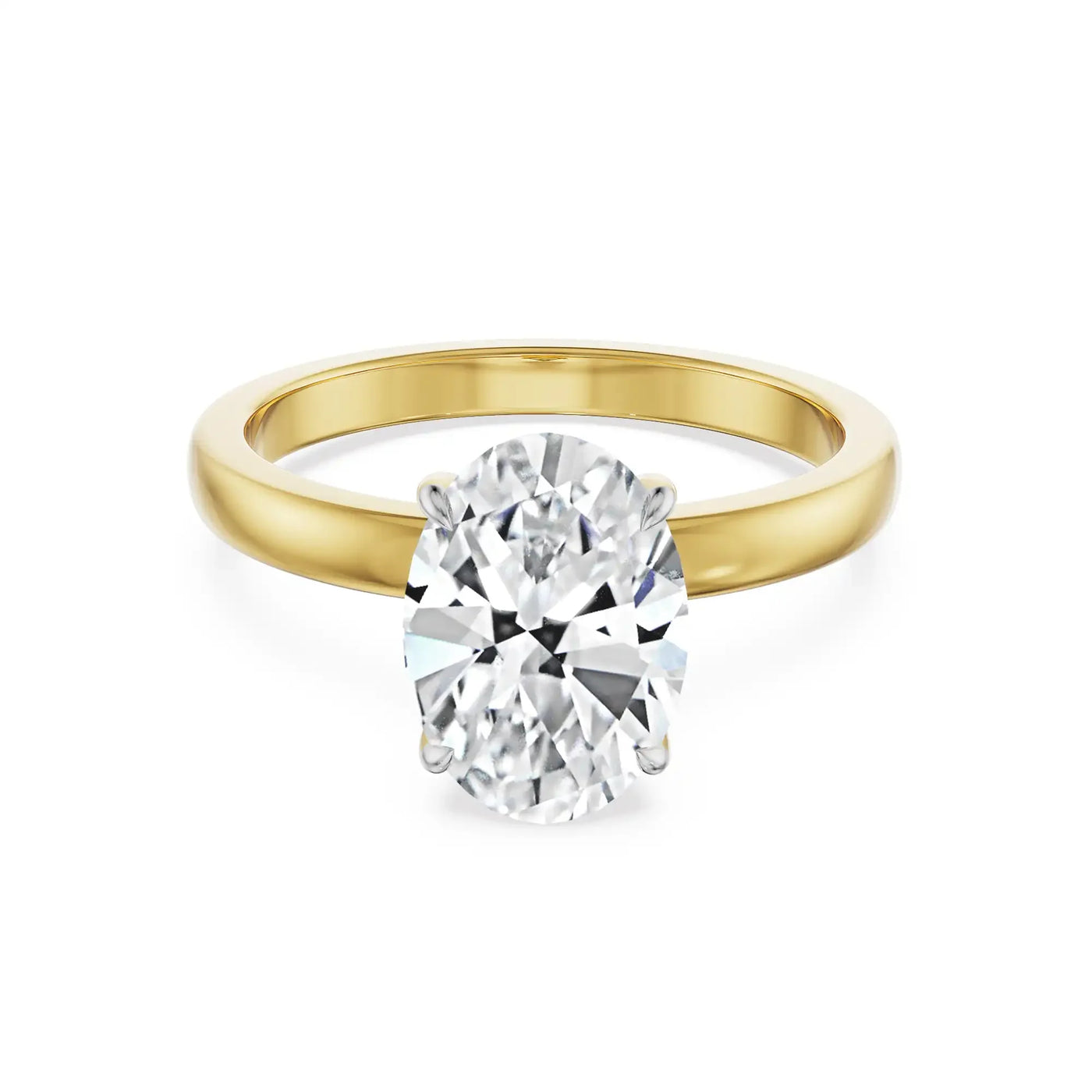 1.5 CT Oval Lab Grown Diamond Ring