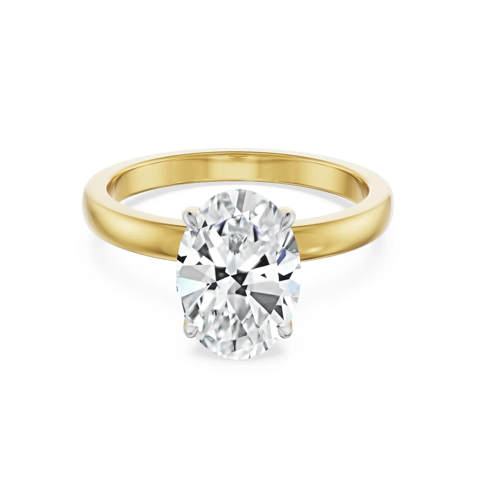Nova 2.5 CT Oval Lab Grown Diamond Ring - front view 