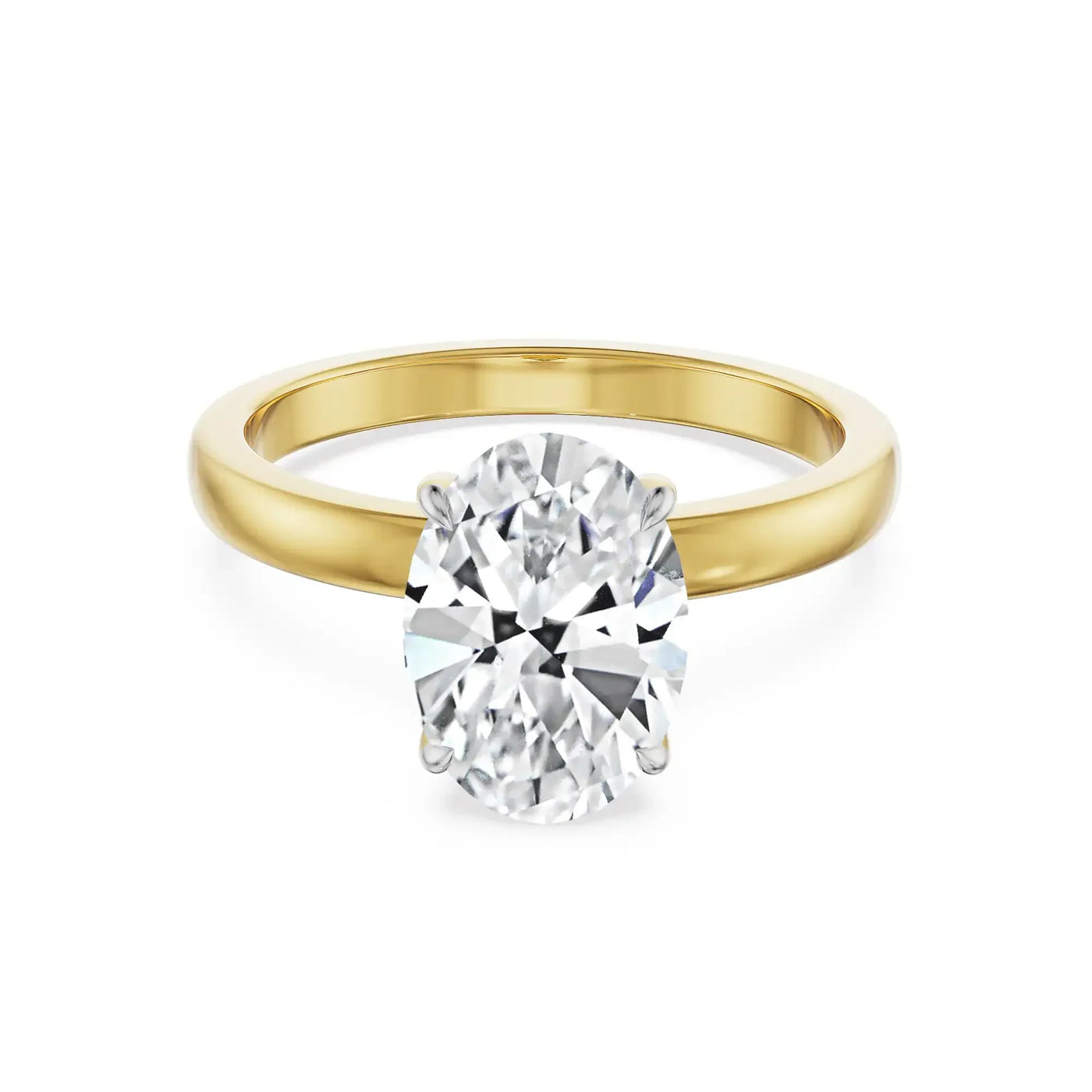 1.5 CT Oval Lab Grown Diamond Ring 9KT