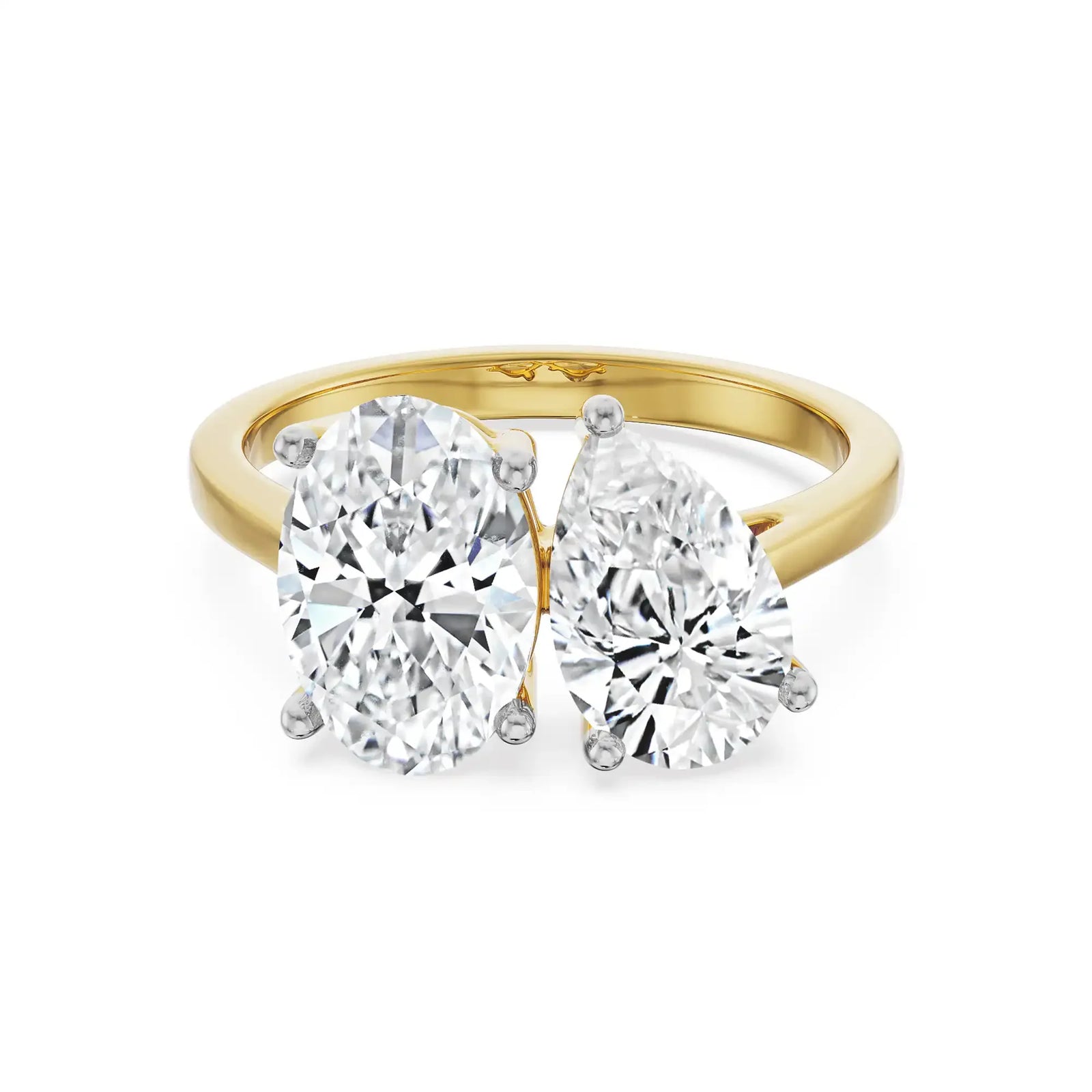 Toi Et Moi Lab Grown Diamond Ring - front view