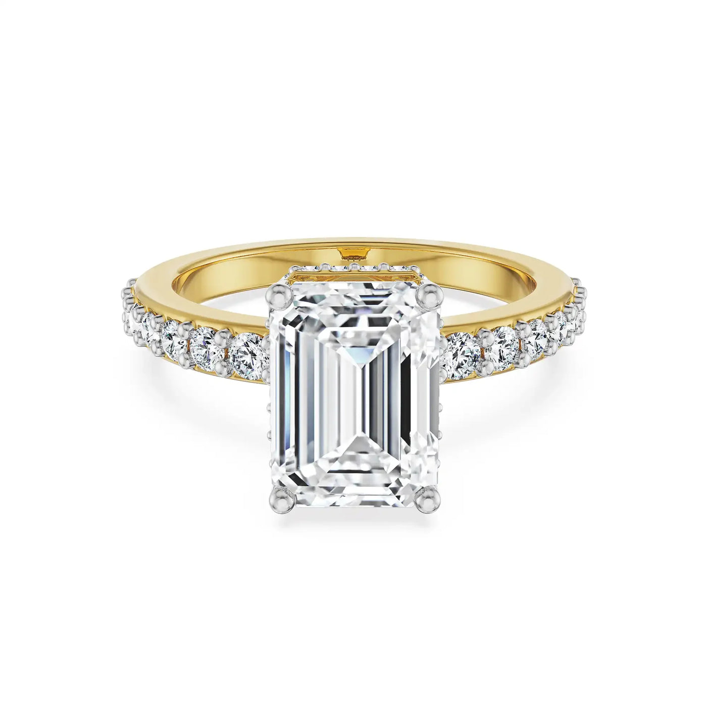 Citrine Skye Emerald Lab Grown Diamond Ring