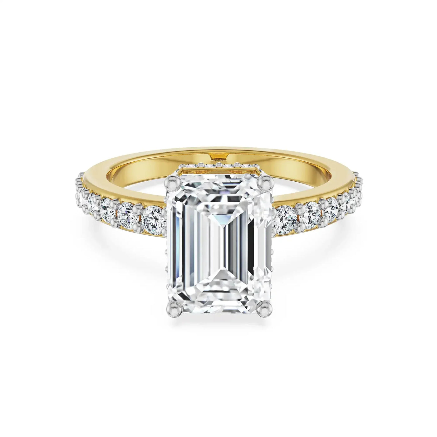 Citrine Skye Emerald Lab Grown Diamond Ring 9KT