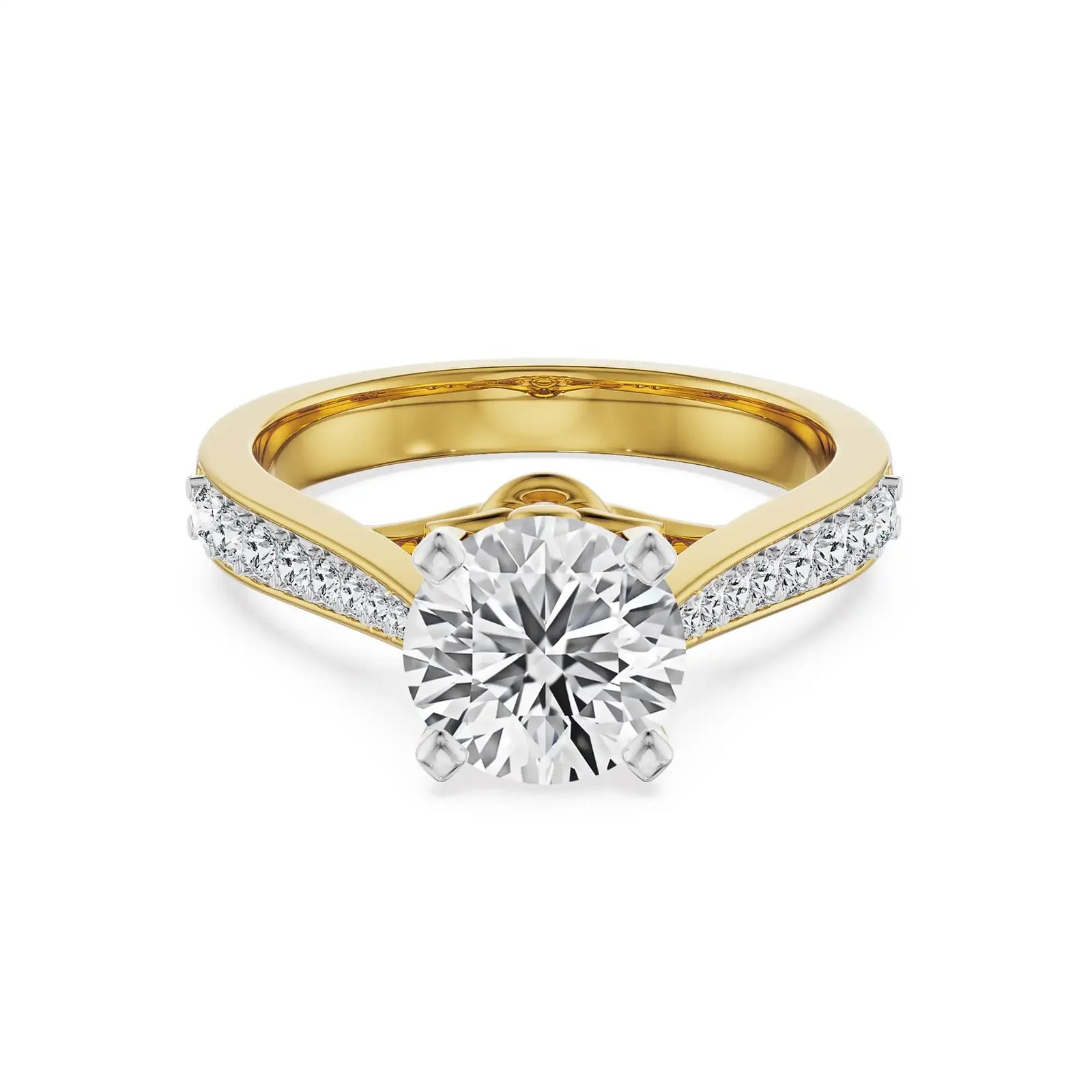 Amara Lab Grown Diamond Ring - front view in 9KT