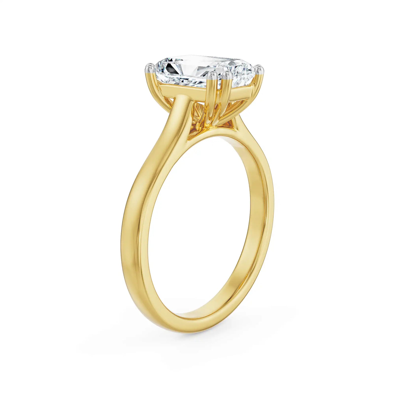 Lume Emerald Lab Grown Diamond Ring - top view