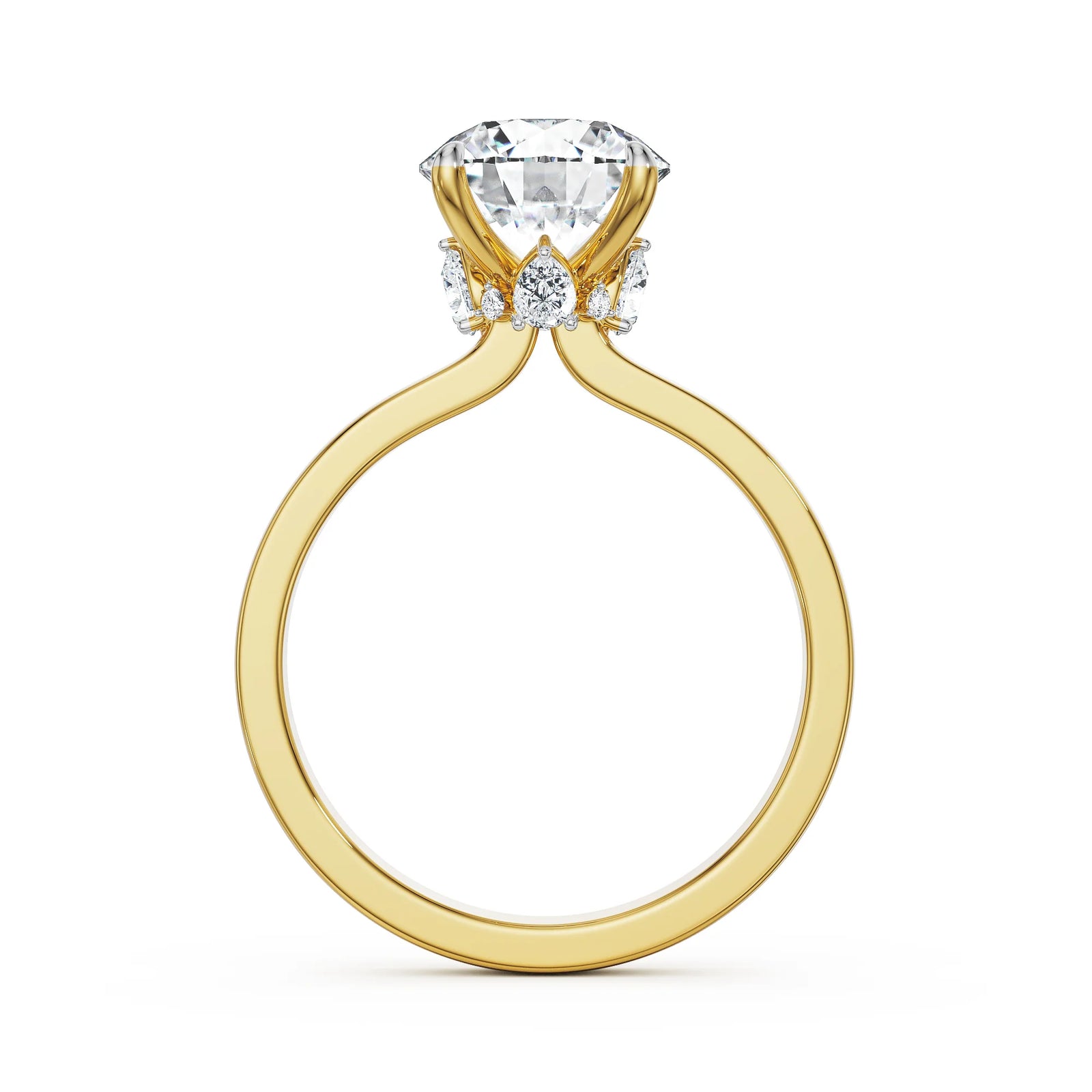 Grandure Lab Grown Diamond Engagement Ring - back view