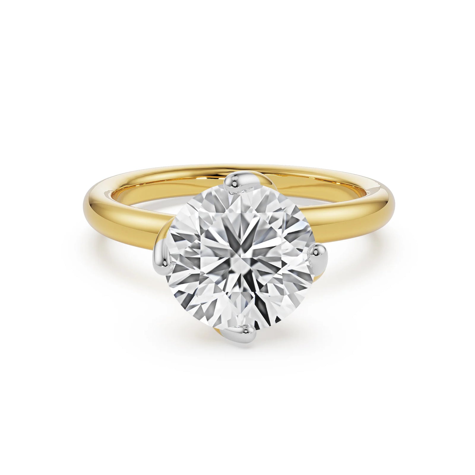 Twist Lab Grown Diamond Solitaire Ring - front view