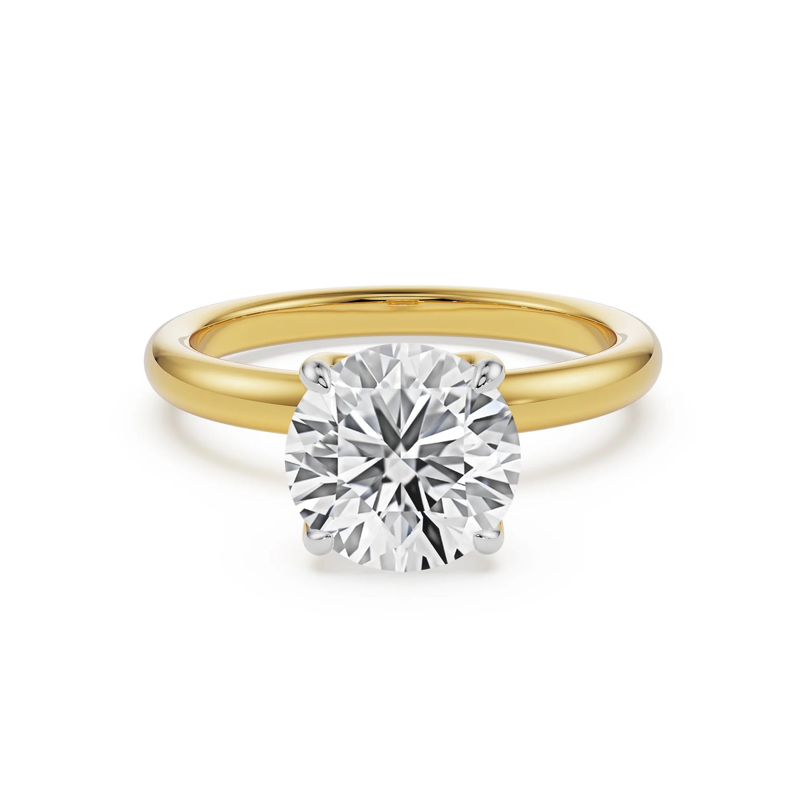 Petal Solitaire Lab Diamond Ring - front view