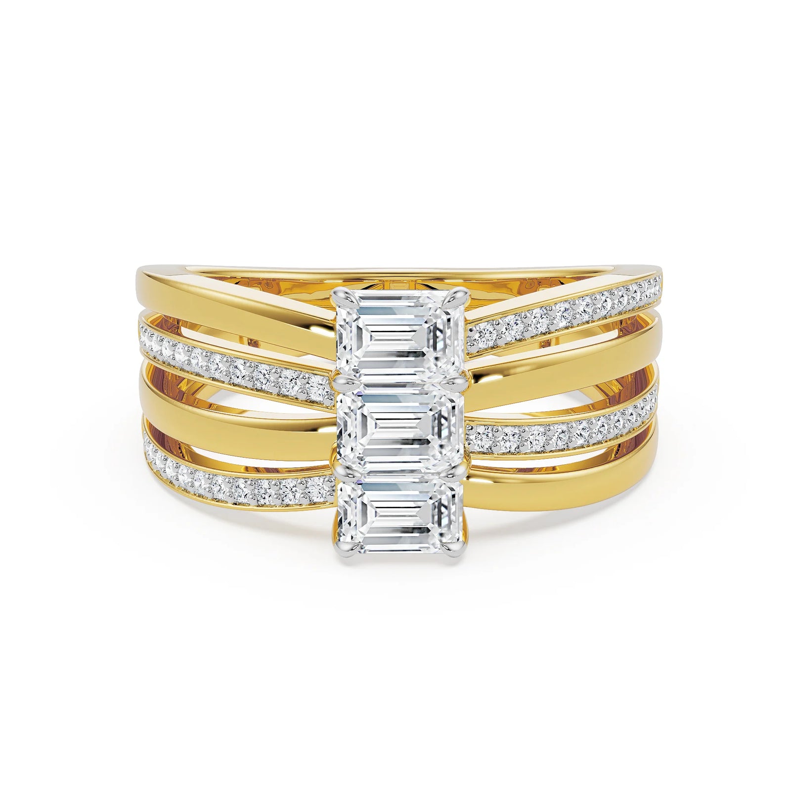 Ribbon Lab Grown Diamond Ring - front view