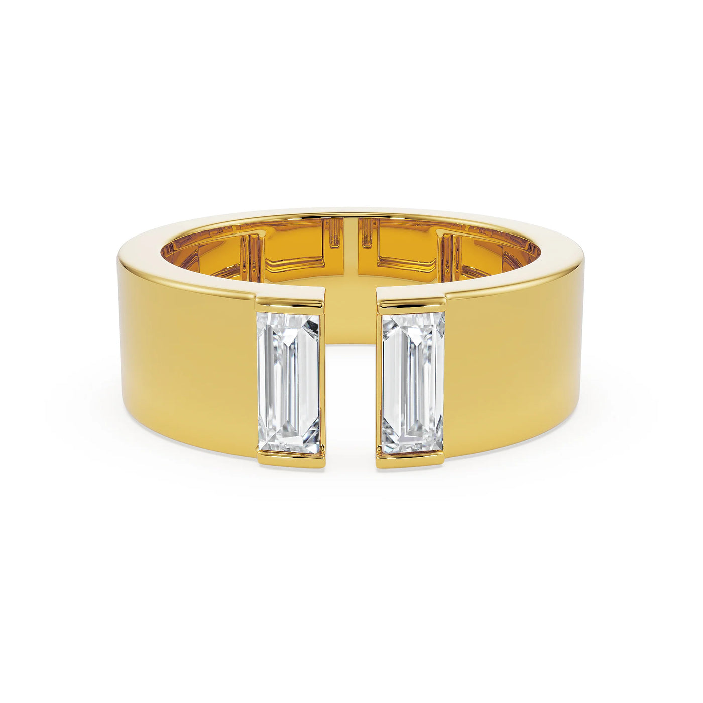 Baguette Lab Grown Diamond Open Ring
