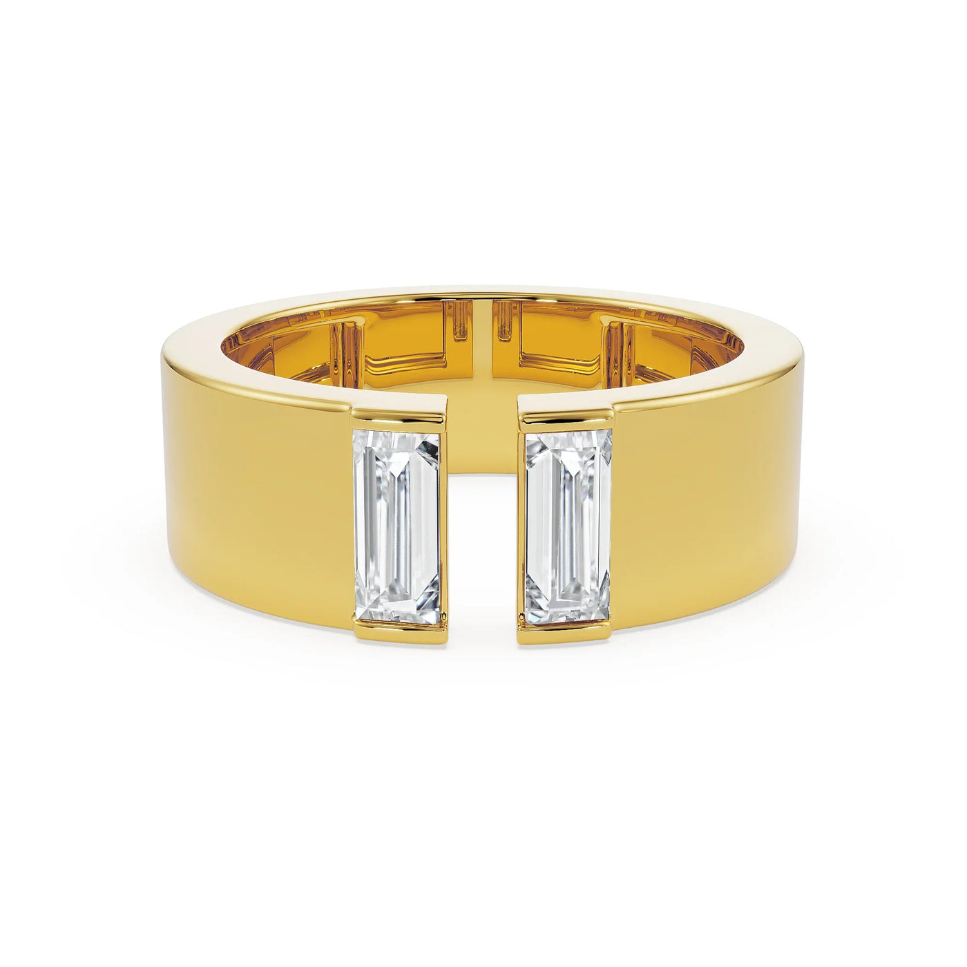 Baguette Lab Grown Diamond Open Ring 9KT