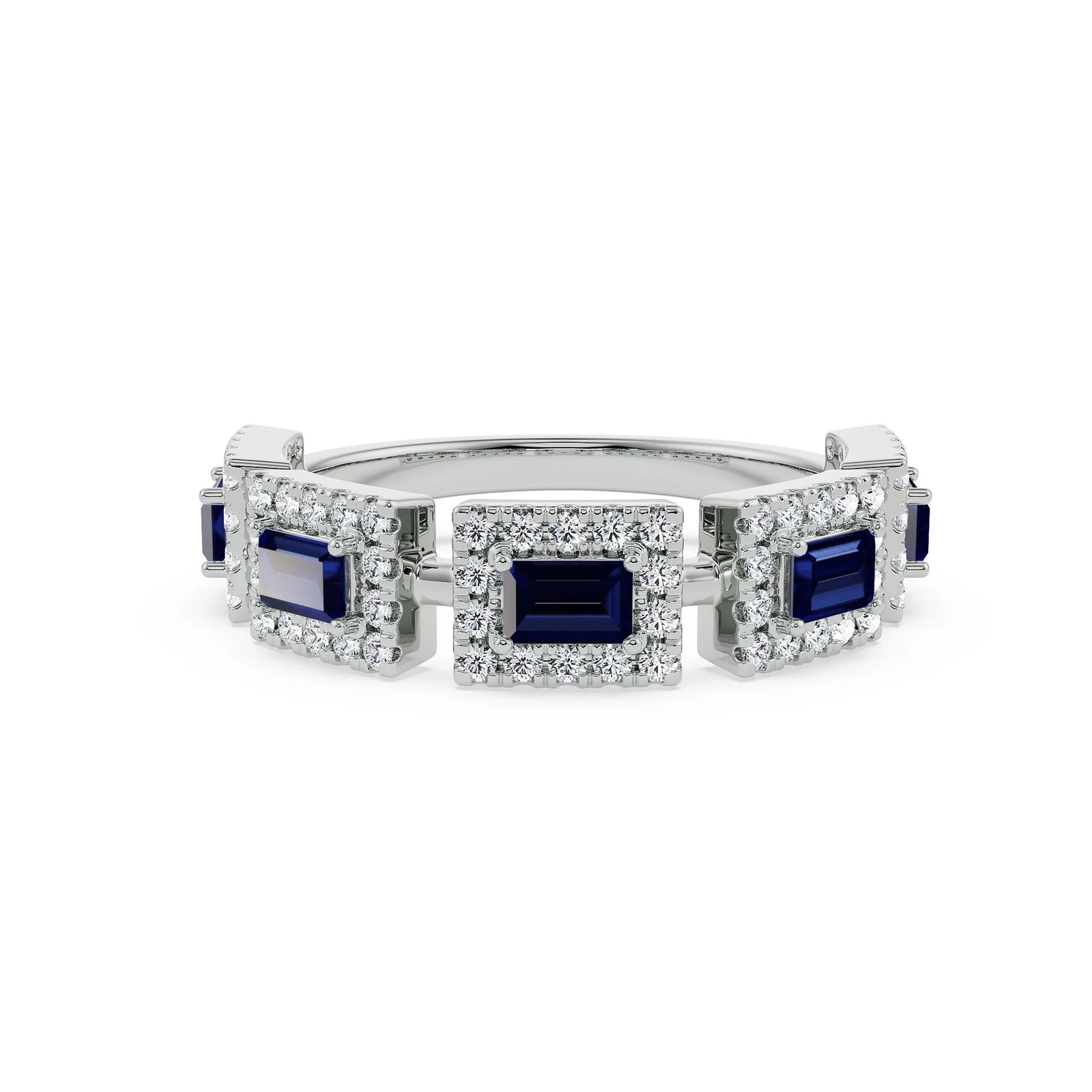 Sapphire Solace Lab Grown Diamond Ring - front view