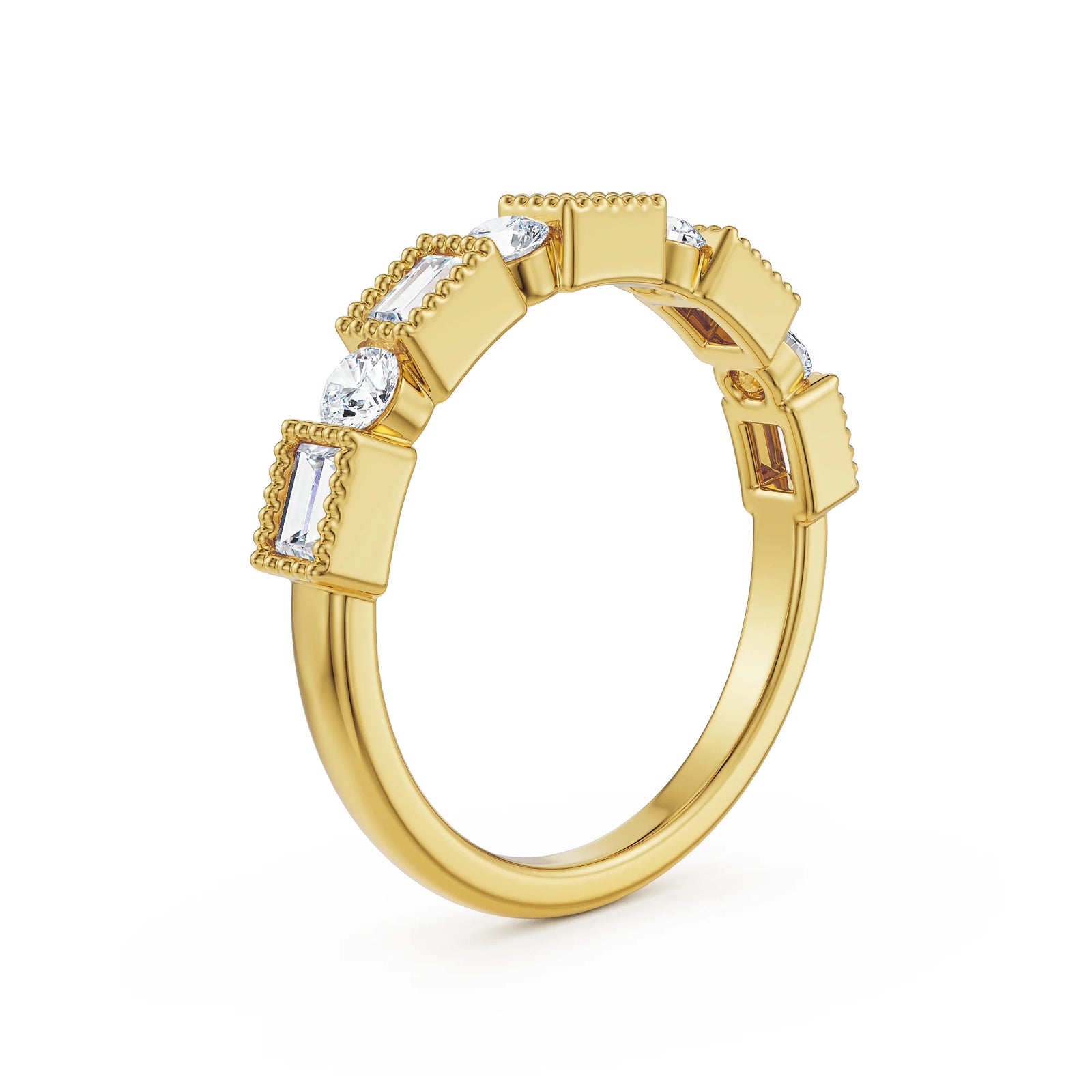 Versatile Multistone Lab Grown Diamond Band - side view