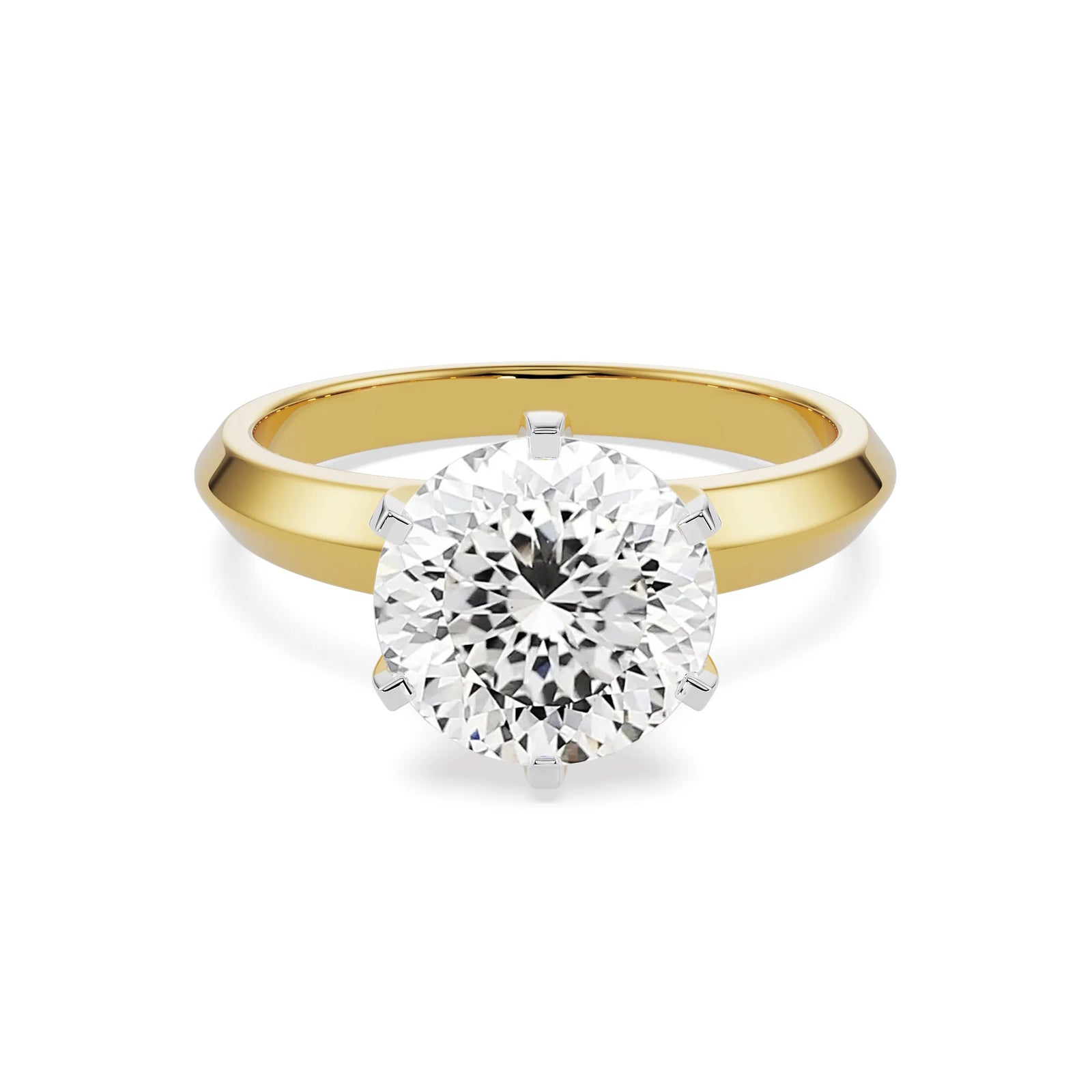 Portuguese Cut Lab Grown Diamond Ring - front view