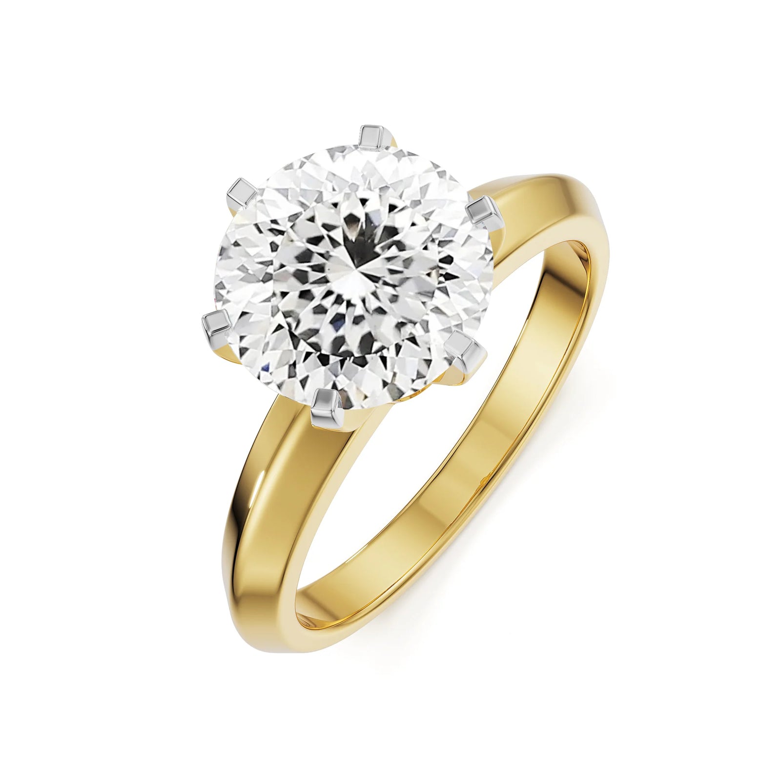 Portuguese Cut Lab Grown Diamond Ring - top view
