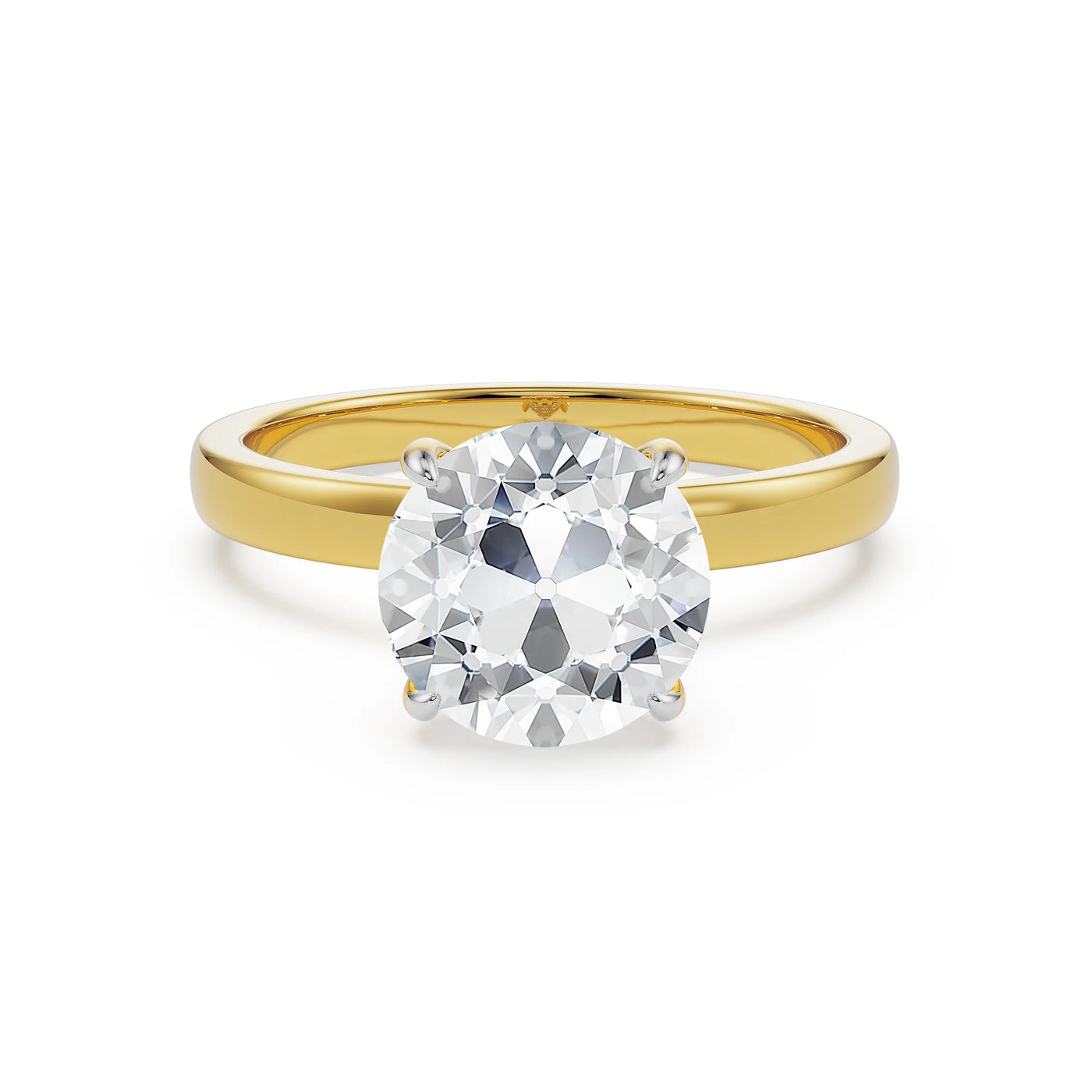Old European Cut Lab Grown Solitaire Ring