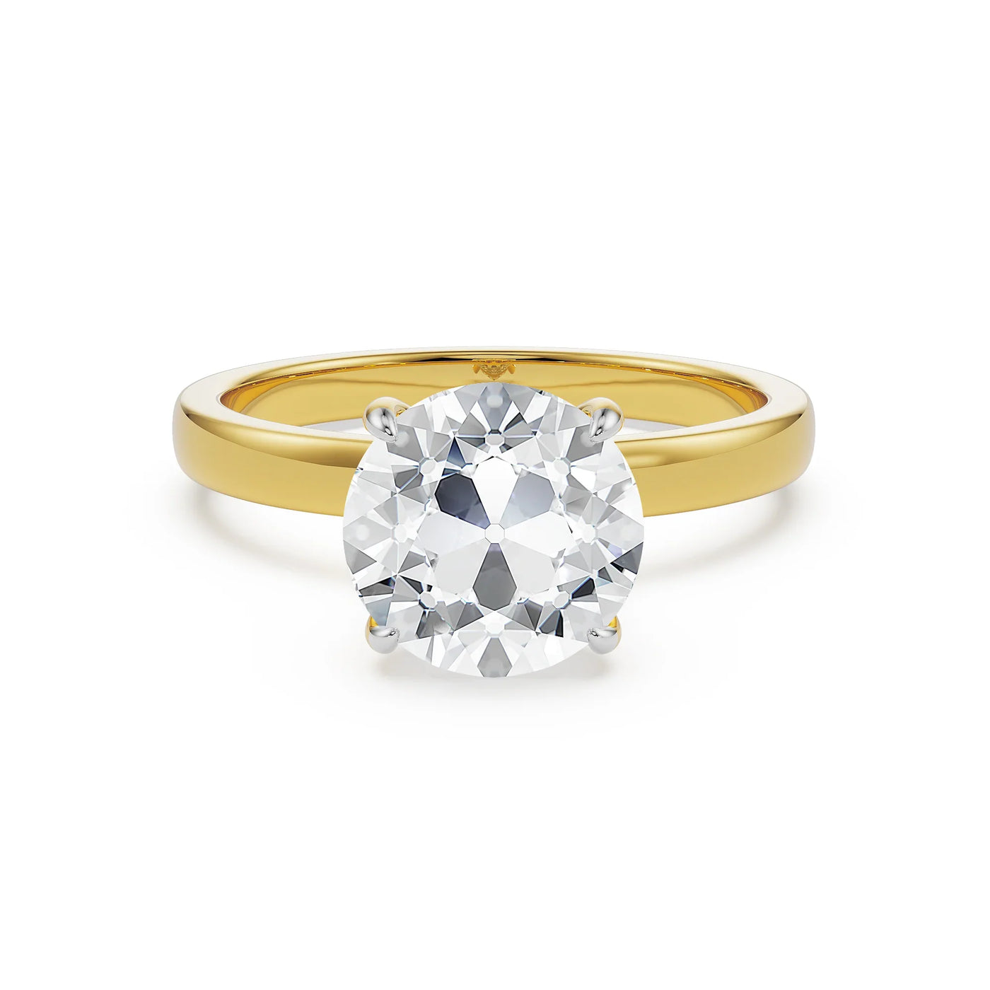 Old European Cut Lab Grown Solitaire Ring 9KT