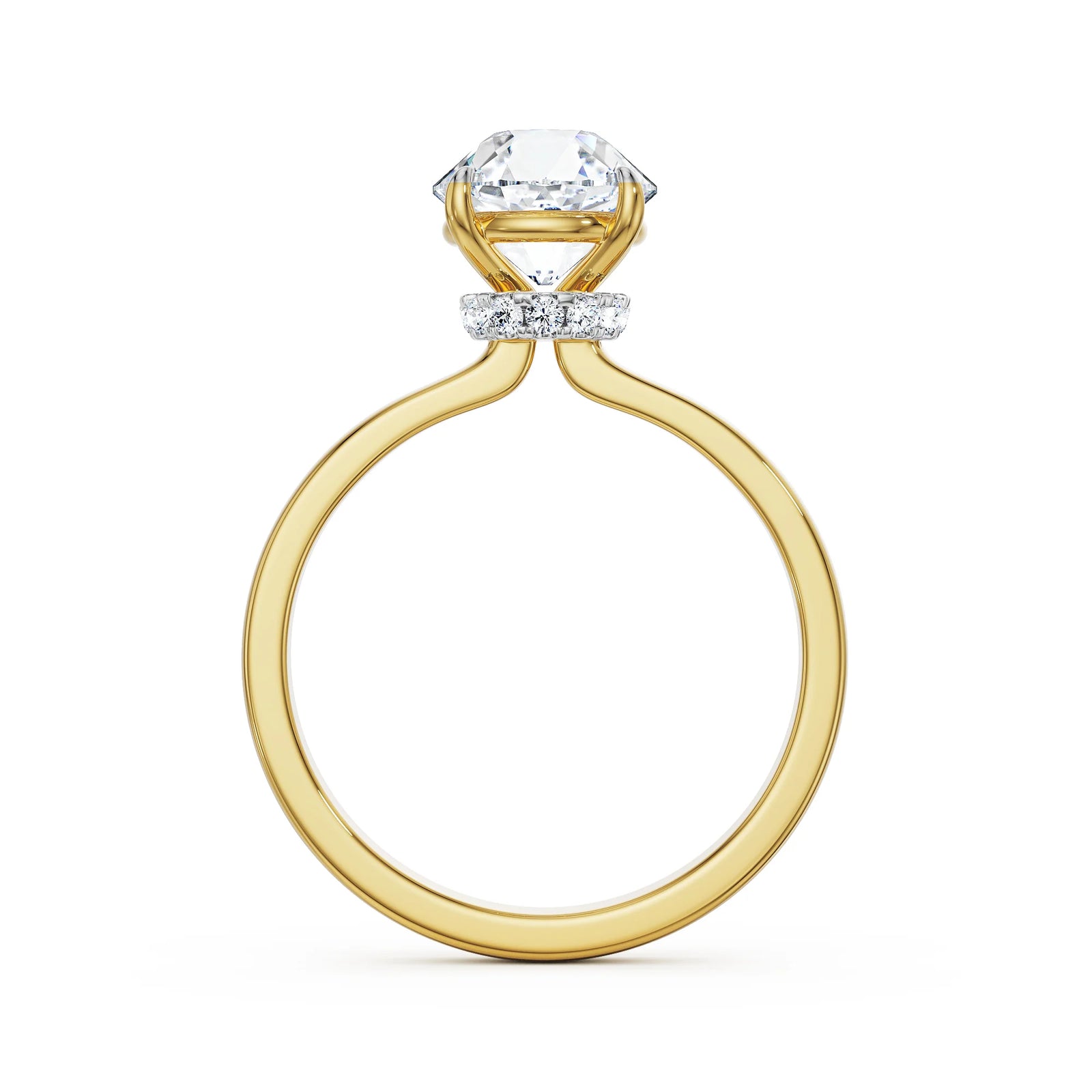 Grace Hidden Halo Lab Grown Diamond Ring - back view