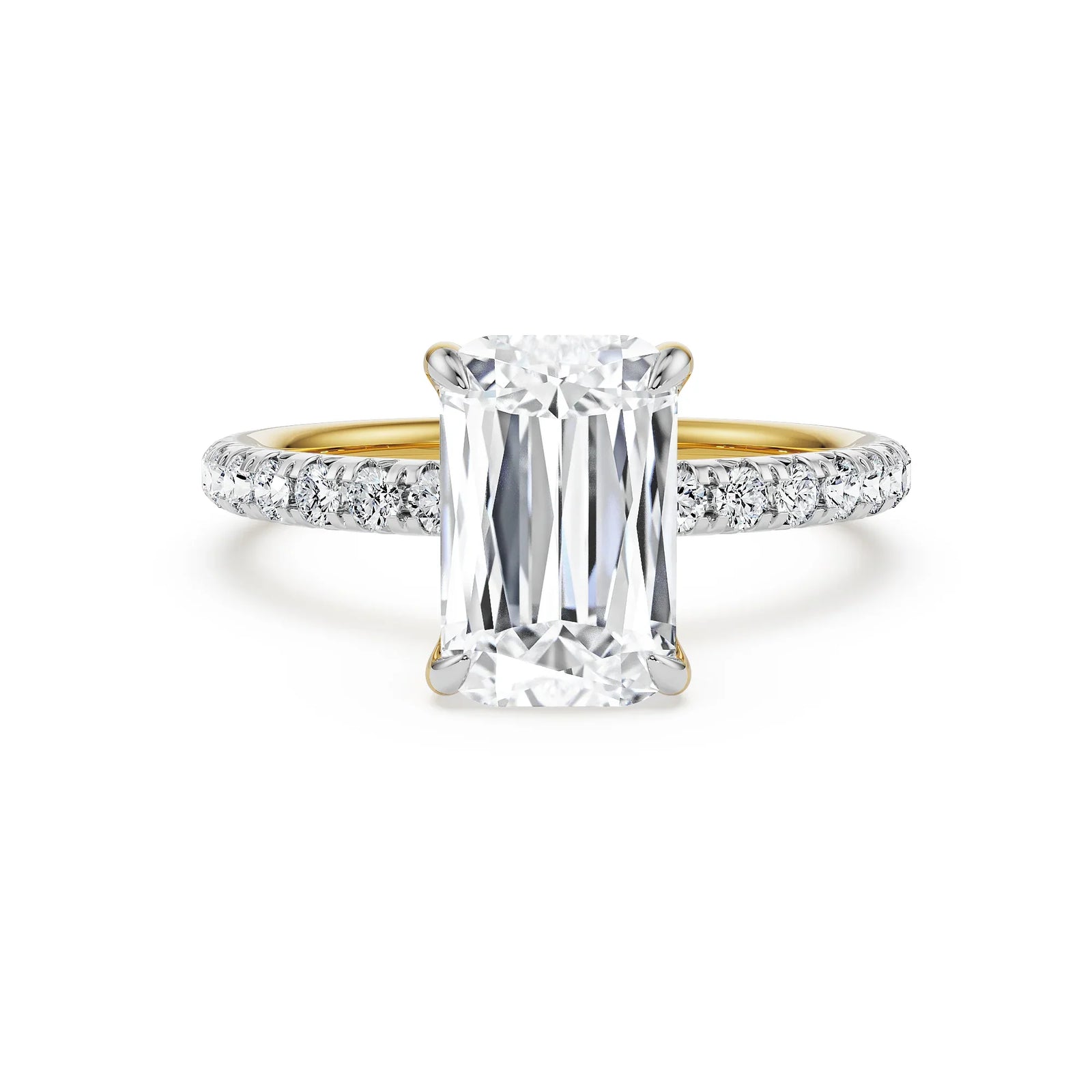 Emerald Excellence Lab Grown Diamond Ring - front view in 9KT
