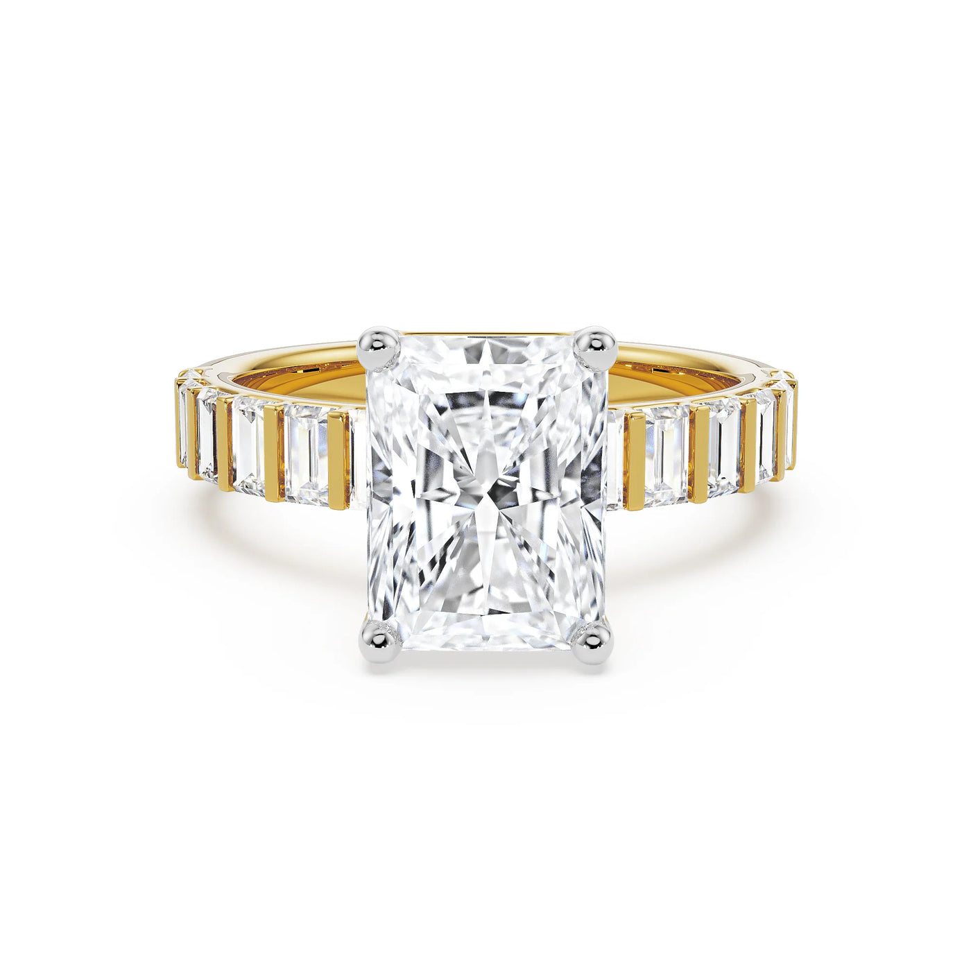 Sterling Radiant Lab Grown Diamond Ring