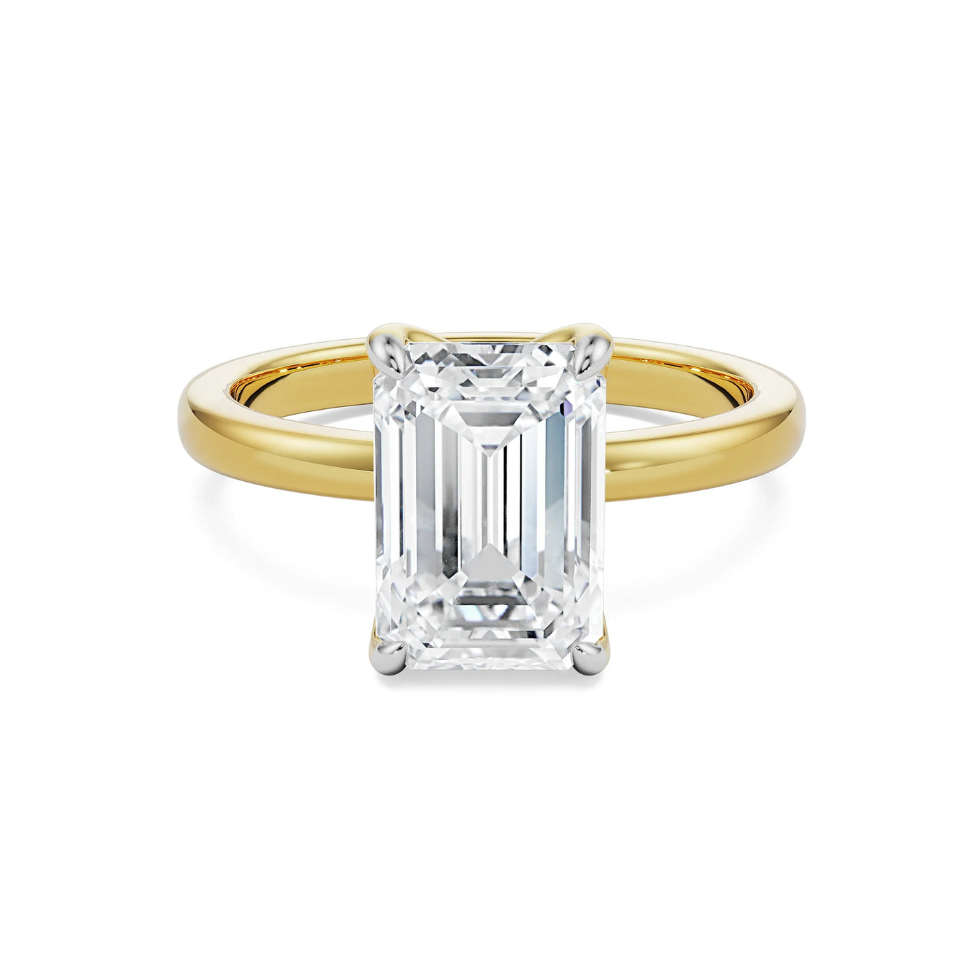 2 CT Emerald Lab Grown Diamond Solitaire Ring