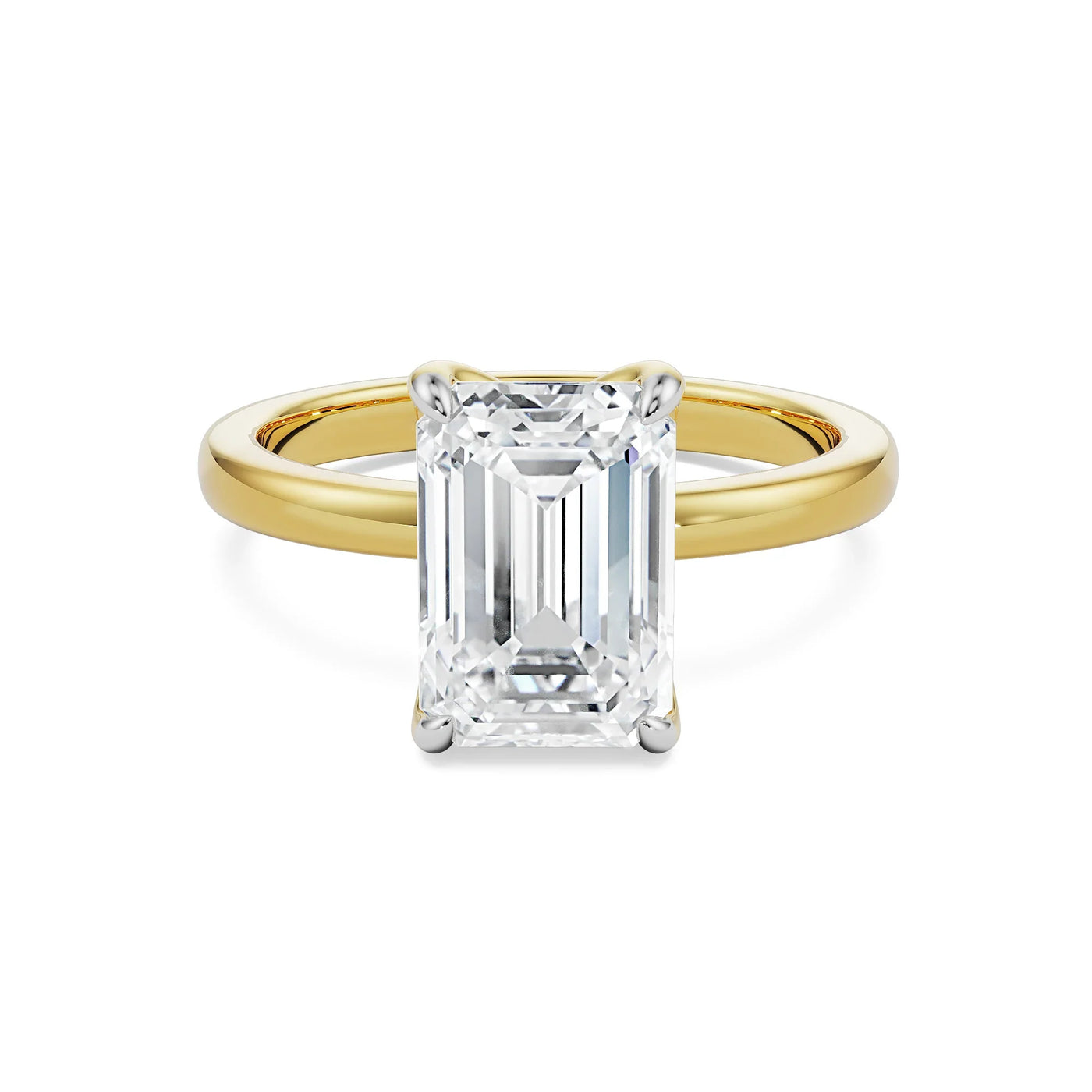 2 CT Emerald Lab Grown Diamond Solitaire Ring 9KT