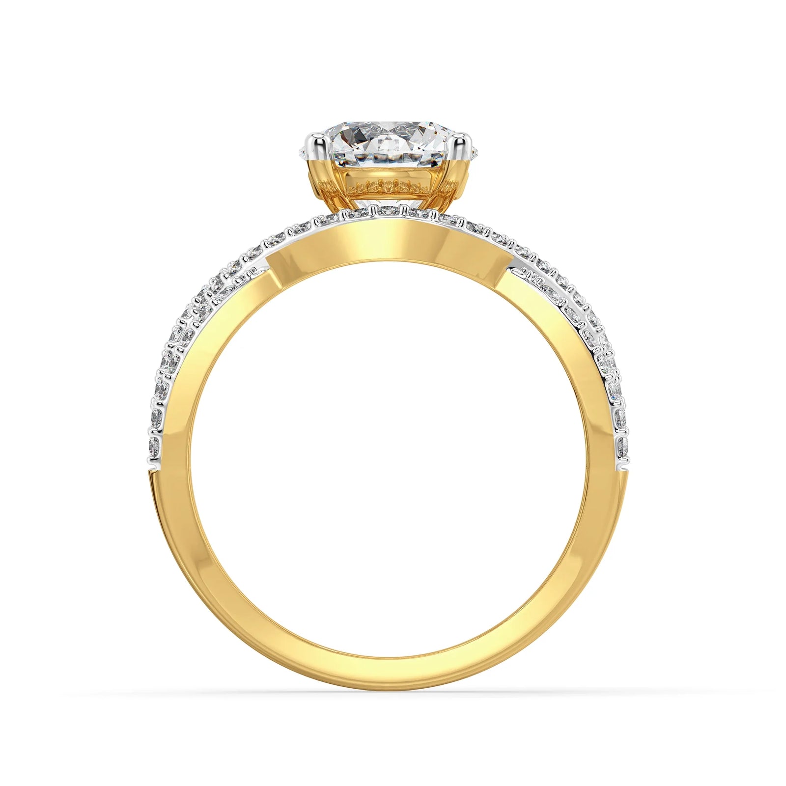 Enchanté Rose Lab Grown Diamond Ring - back view