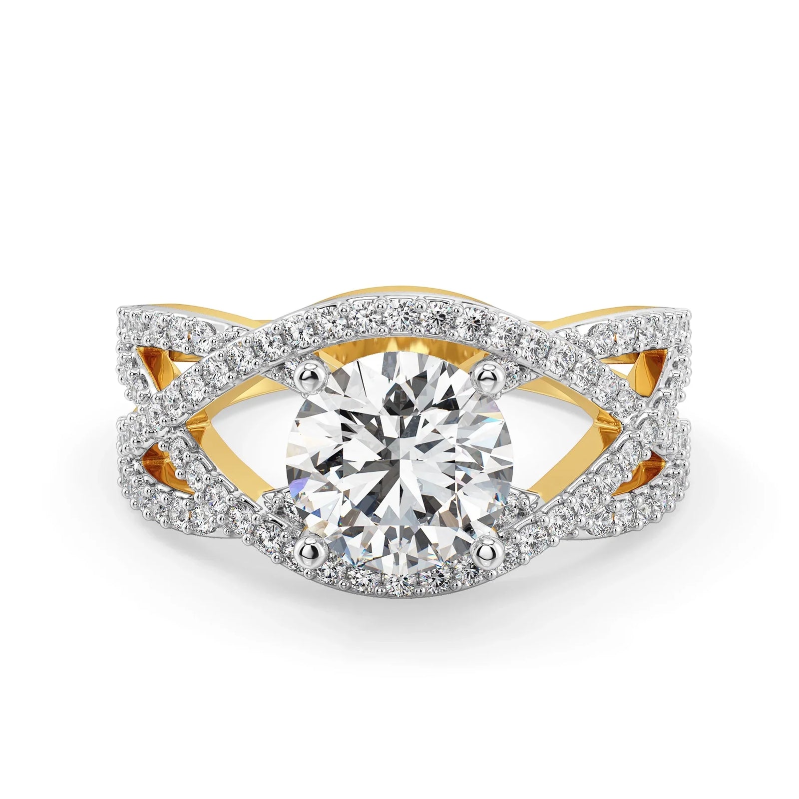 Enchanté Rose Lab Grown Diamond Ring - front view in 9KT