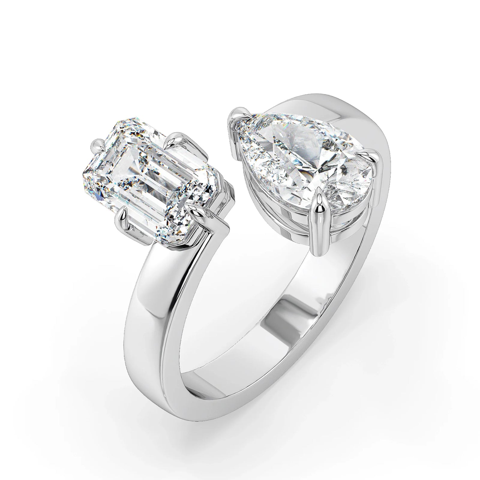 Twin Radiance Lab Grown Diamond Ring - top view