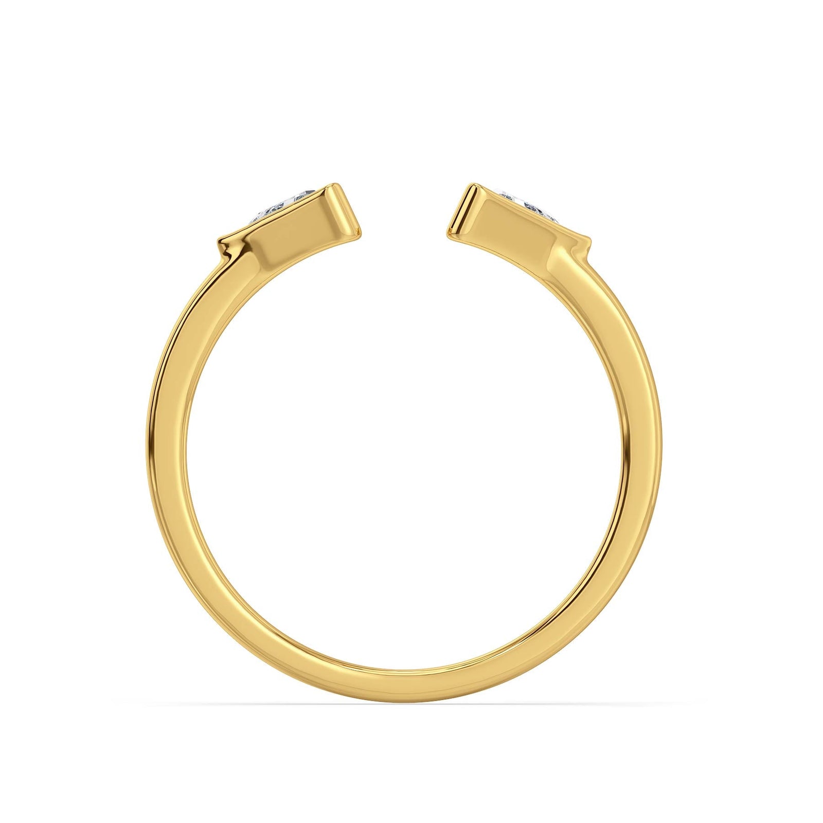 Bezel Brilliance Lab Grown Diamond Ring - back view in 9KT