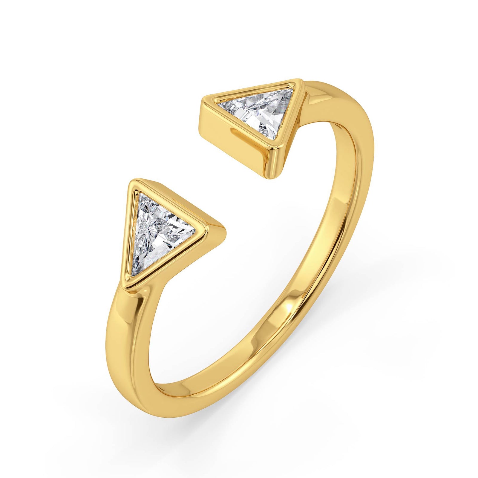 Bezel Brilliance Lab Grown Diamond Ring - top view