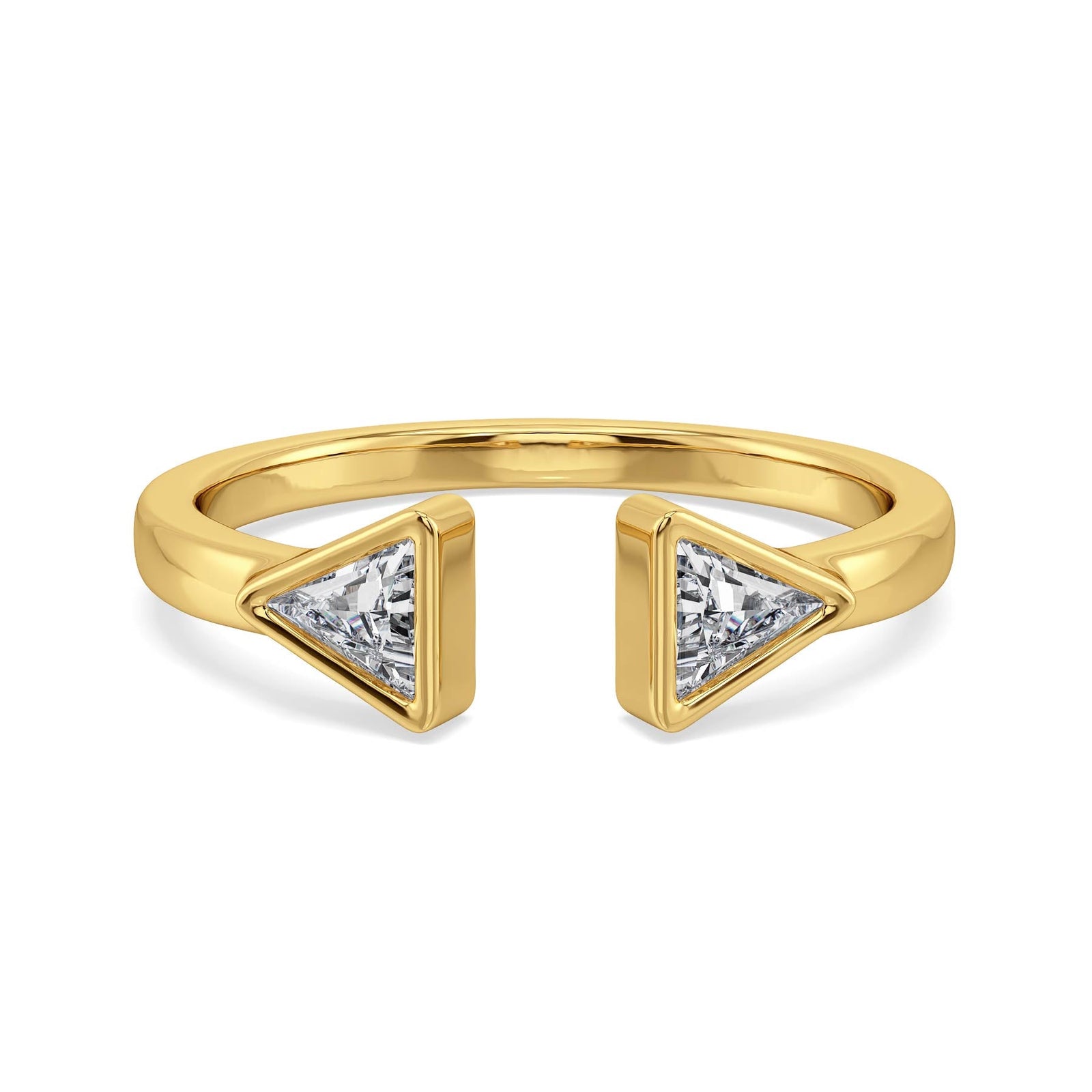 Bezel Brilliance Lab Grown Diamond Ring - front view in 9KT