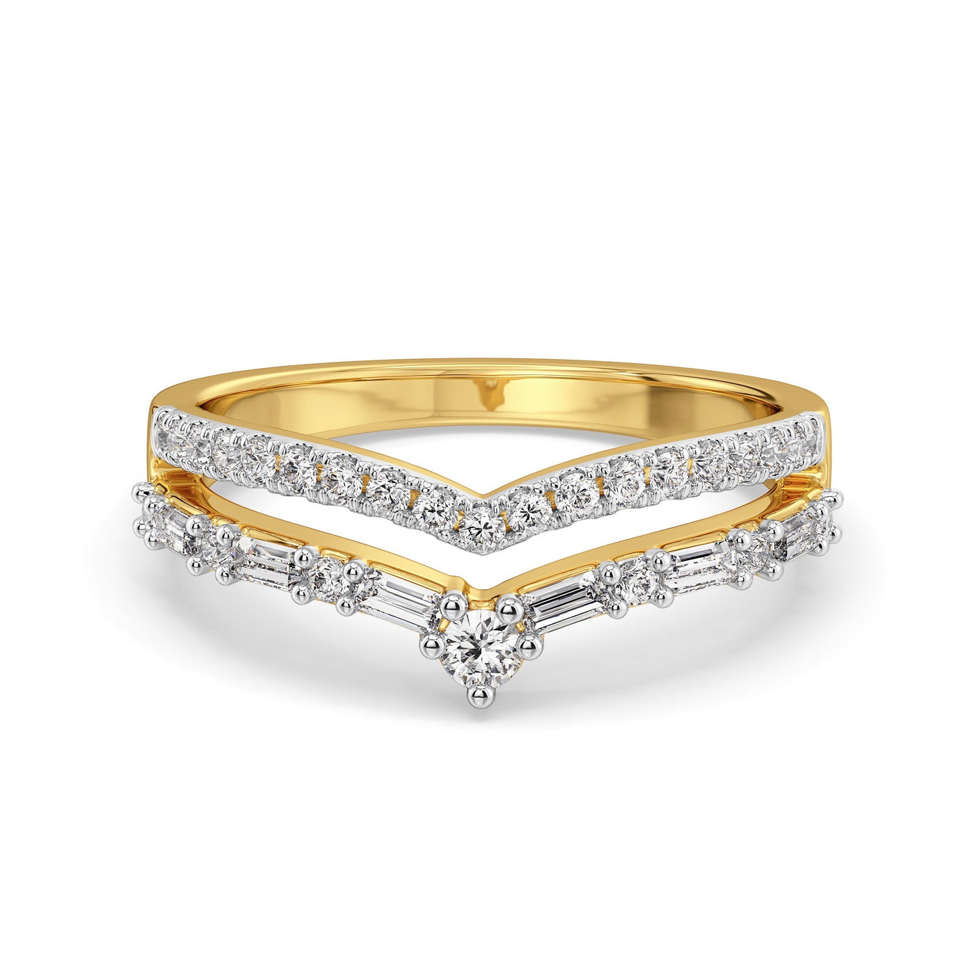 Crown Baguette Lab Grown Diamond Band 9KT