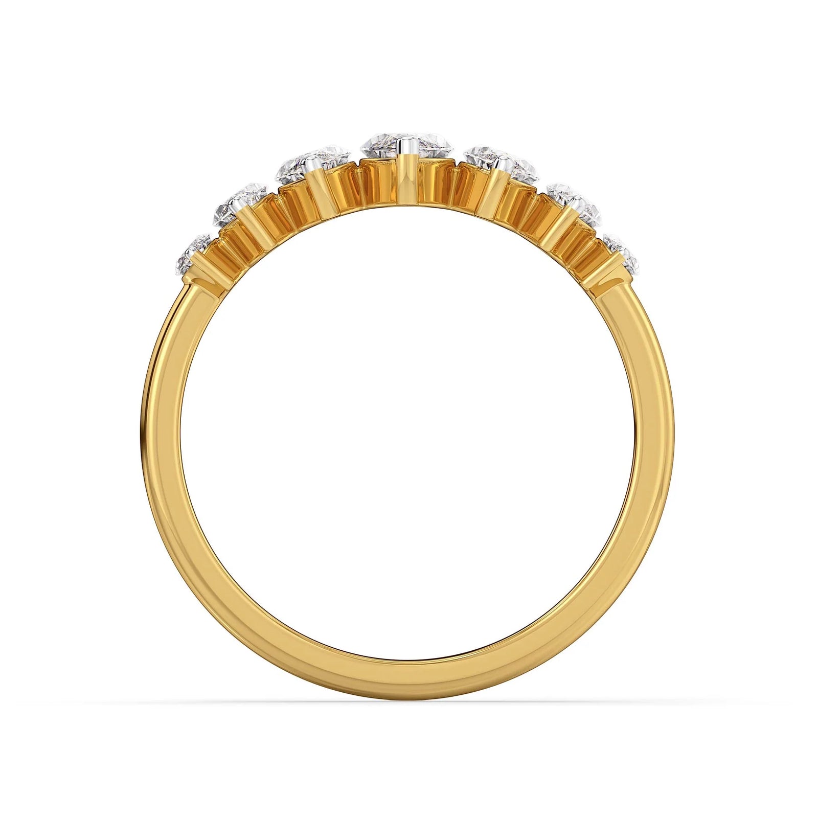 Marquise Cascade Lab Grown Diamond Ring - back view