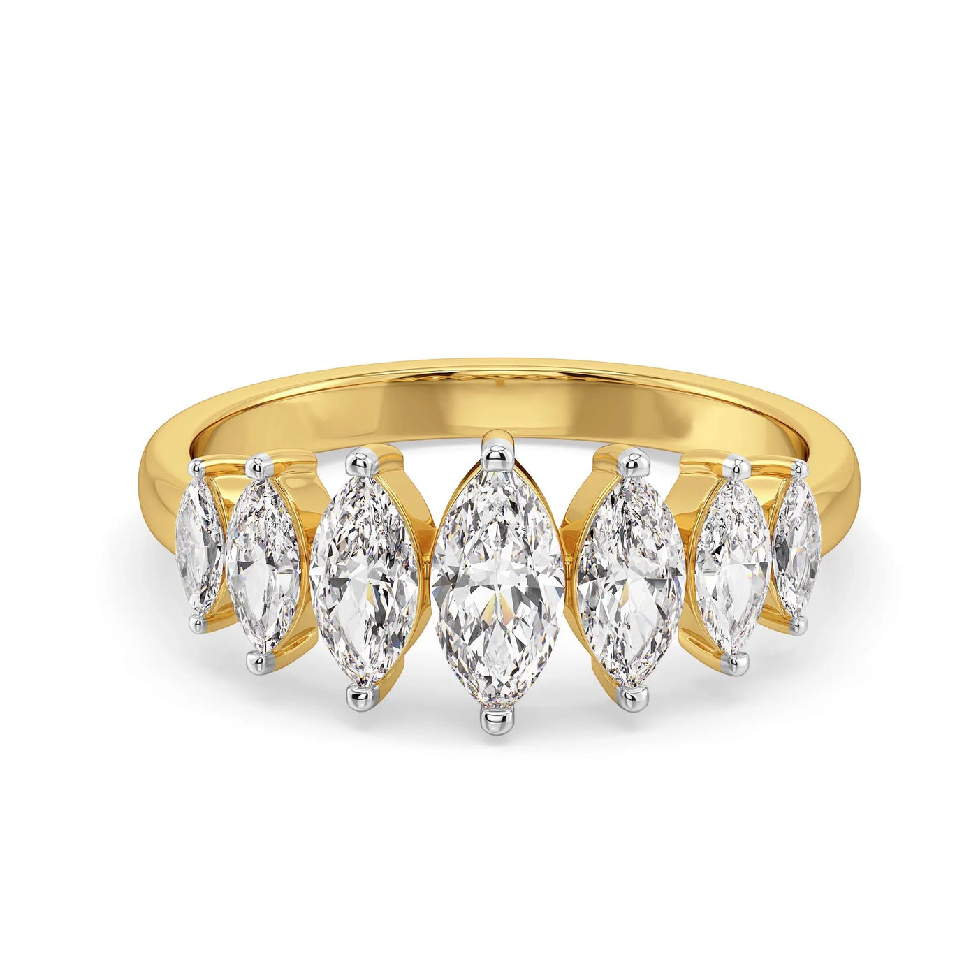 Marquise Cascade Lab Grown Diamond Ring
