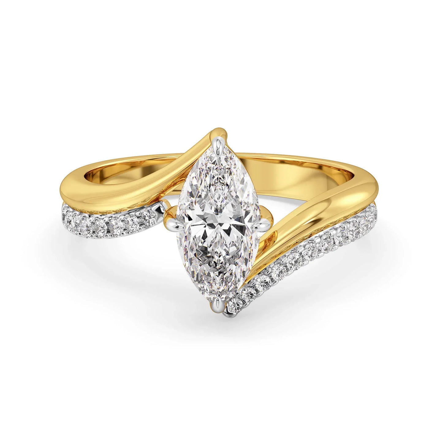 Marquise Infinity Bow Lab Grown Diamond Ring 9KT