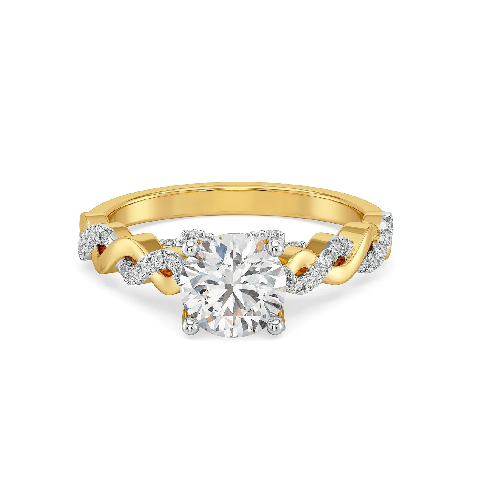 Helix Knot Lab Grown Diamond Ring - front view