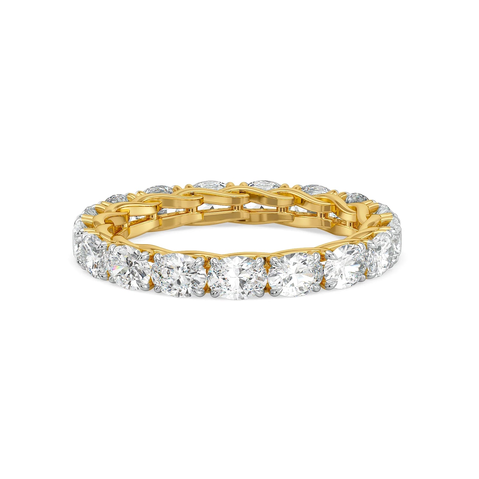 Oval Orchard Lab Grown Diamond Band - front view