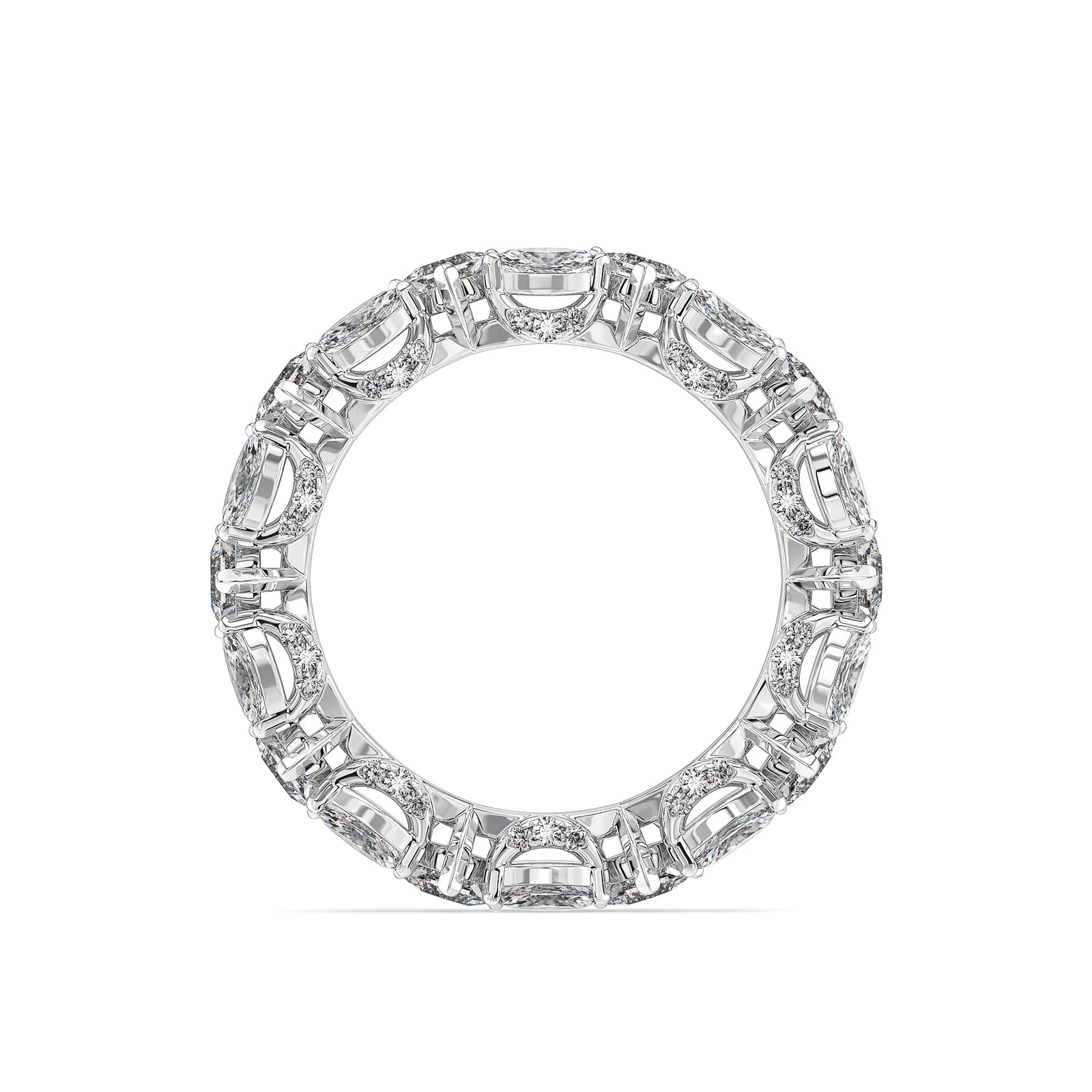 Empress Trinity Lab Grown Diamond Ring - back view