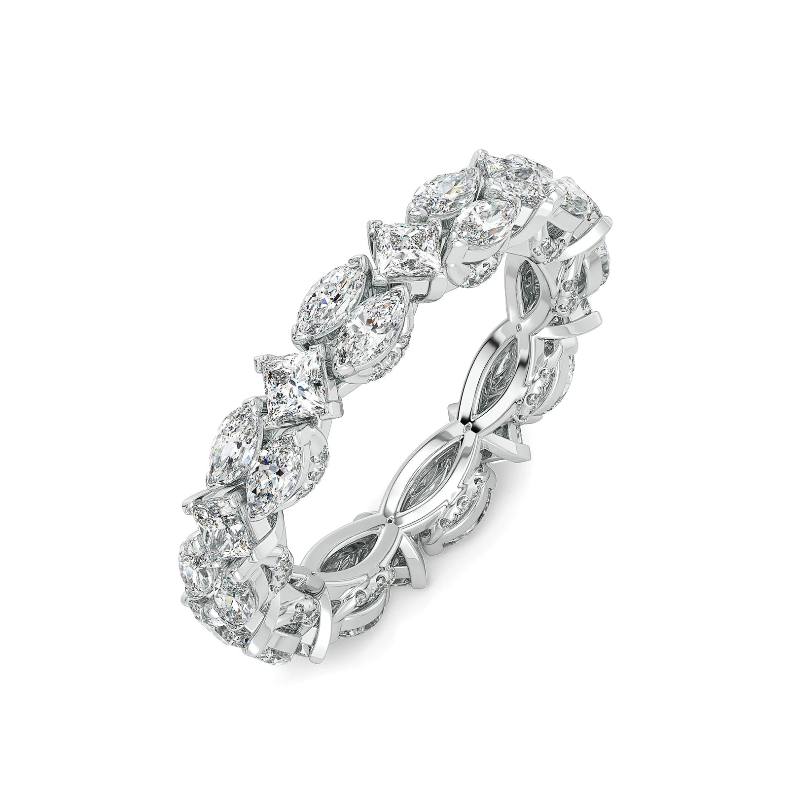 Empress Trinity Lab Grown Diamond Ring - top view