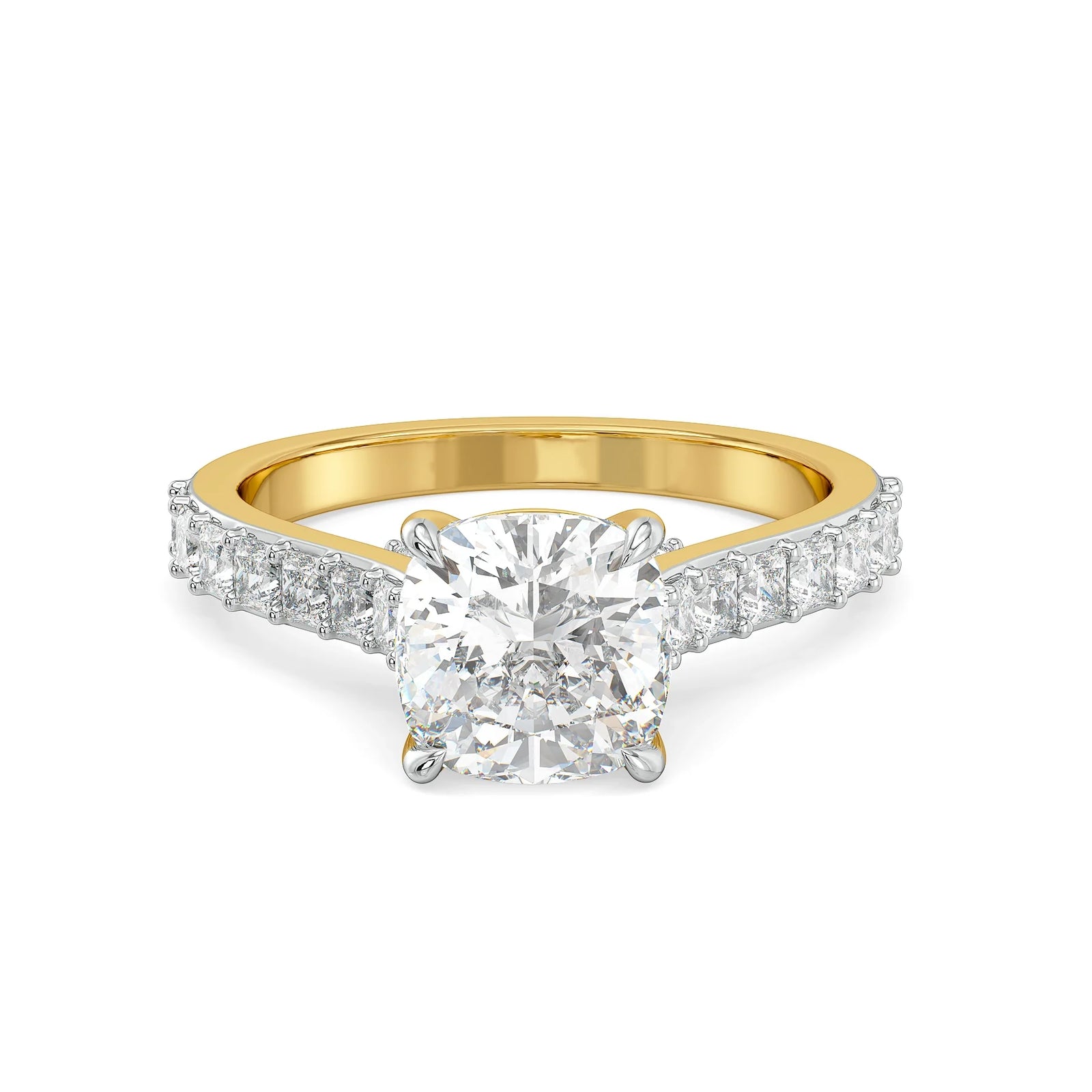 Icon Cushion Lab Grown Diamond Ring - front view