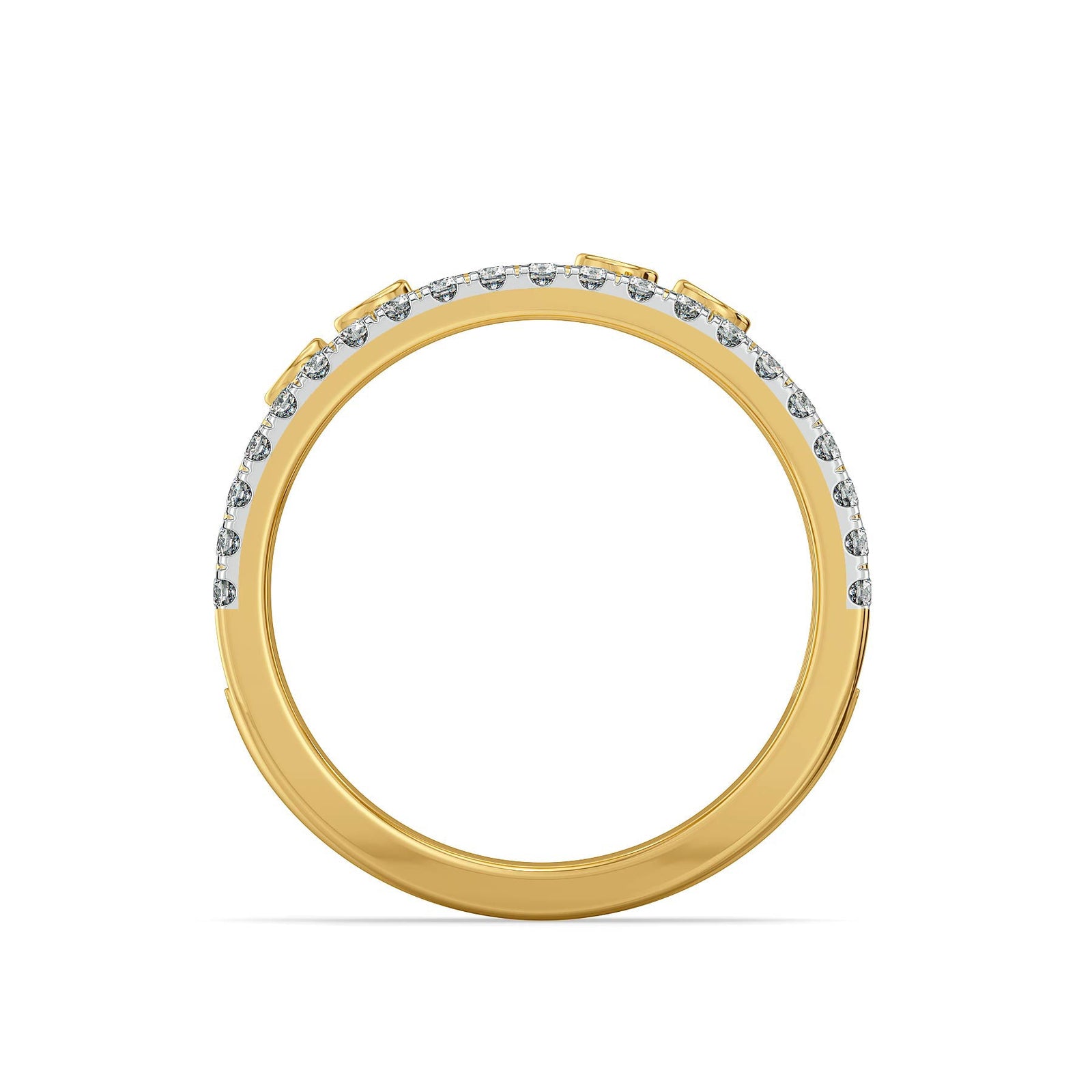 Cadence Lab Grown Diamond Band - back view