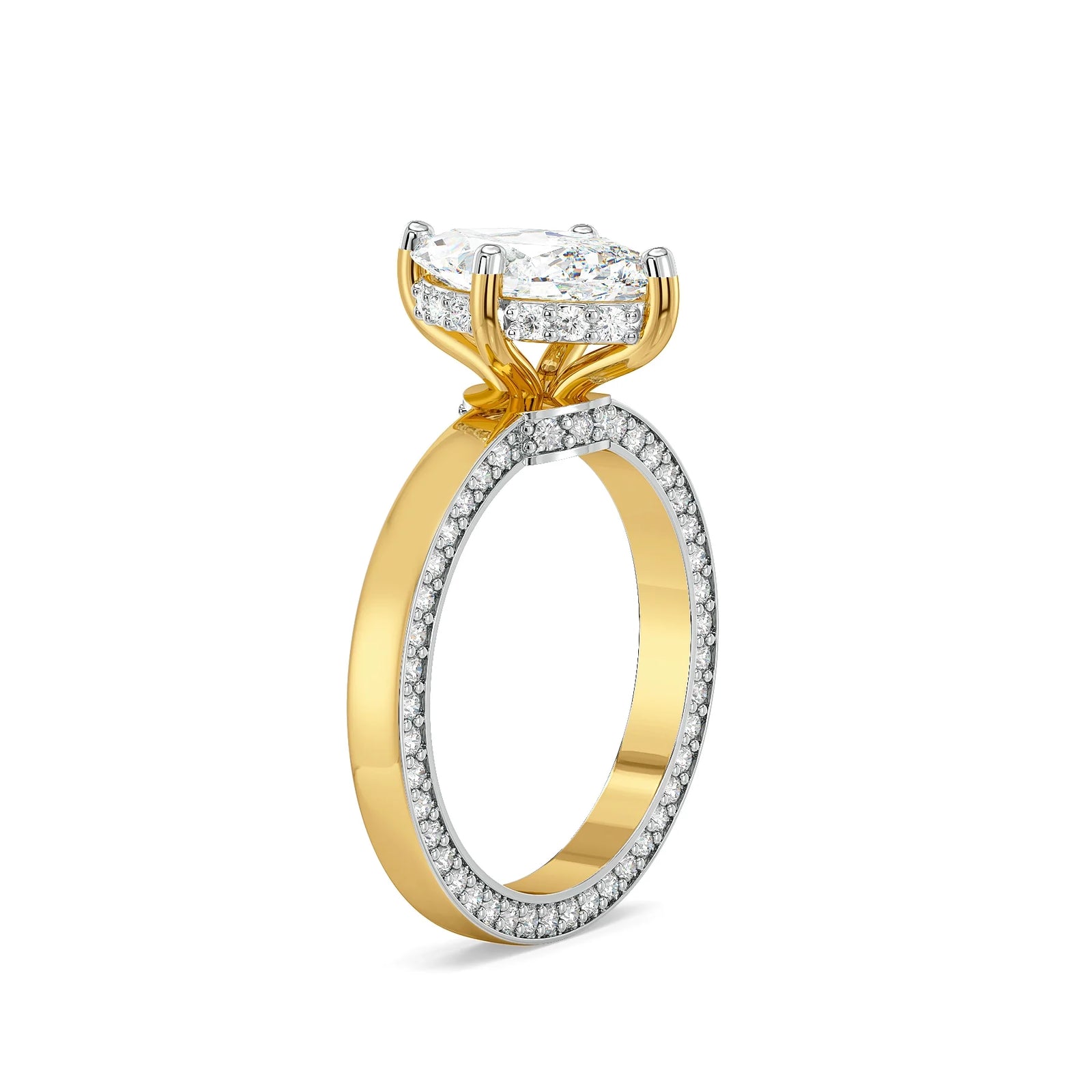 Marquise Mirage Lab Grown Diamond Ring - side view