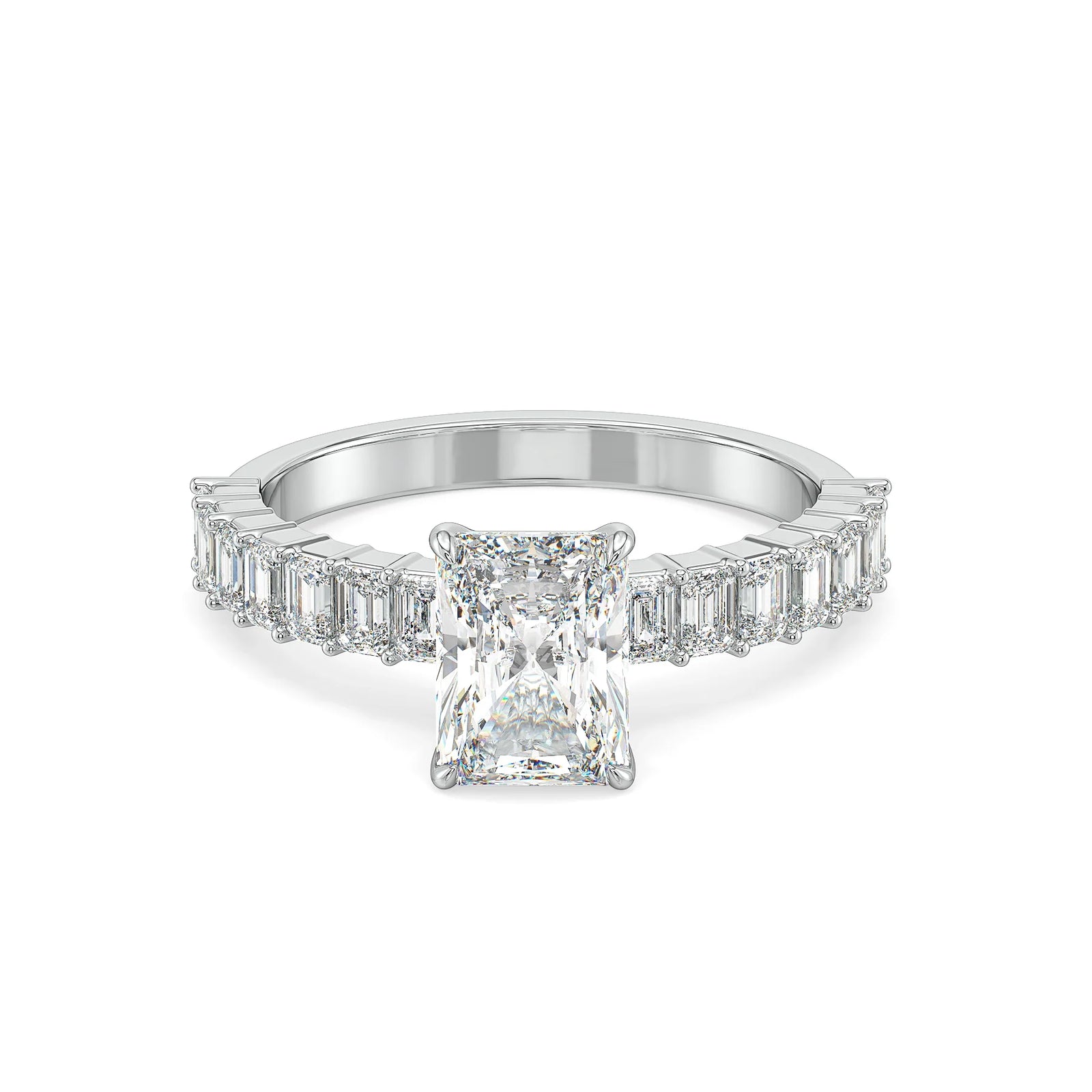 Emerald Edge Lab Grown Diamond Ring - front view