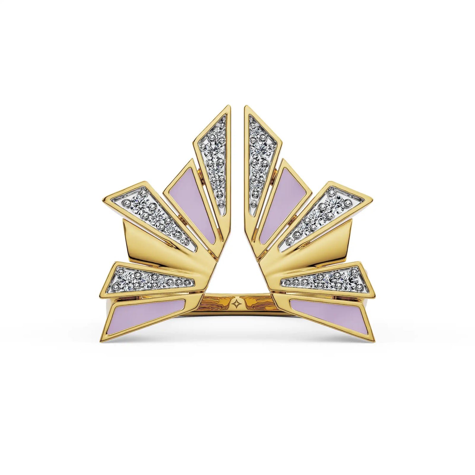 Lavender Lab Grown Diamond Ring - front view