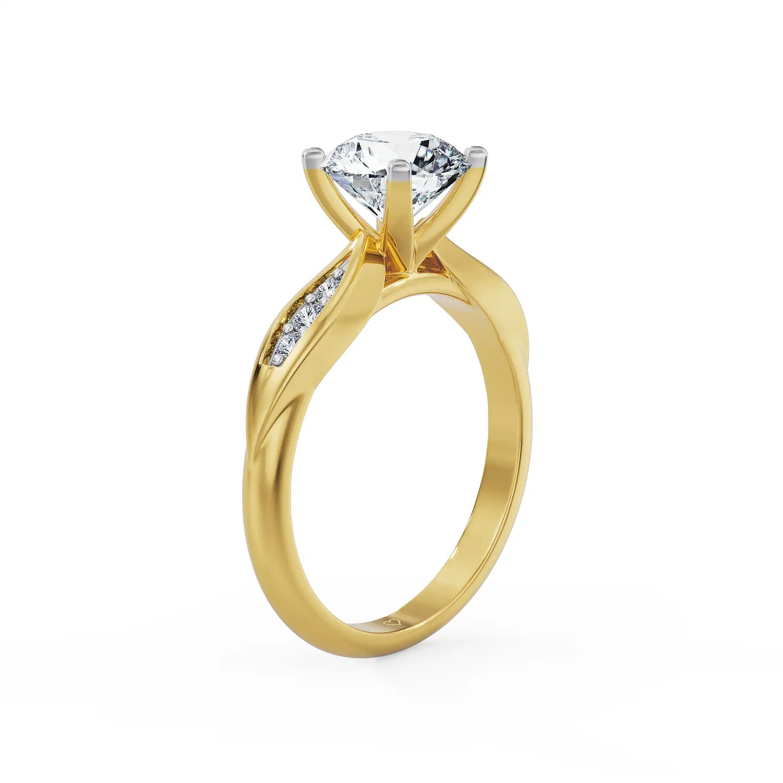 Solitaire Shimmer Hearts & Arrows Lab Grown Diamond Ring
Back view