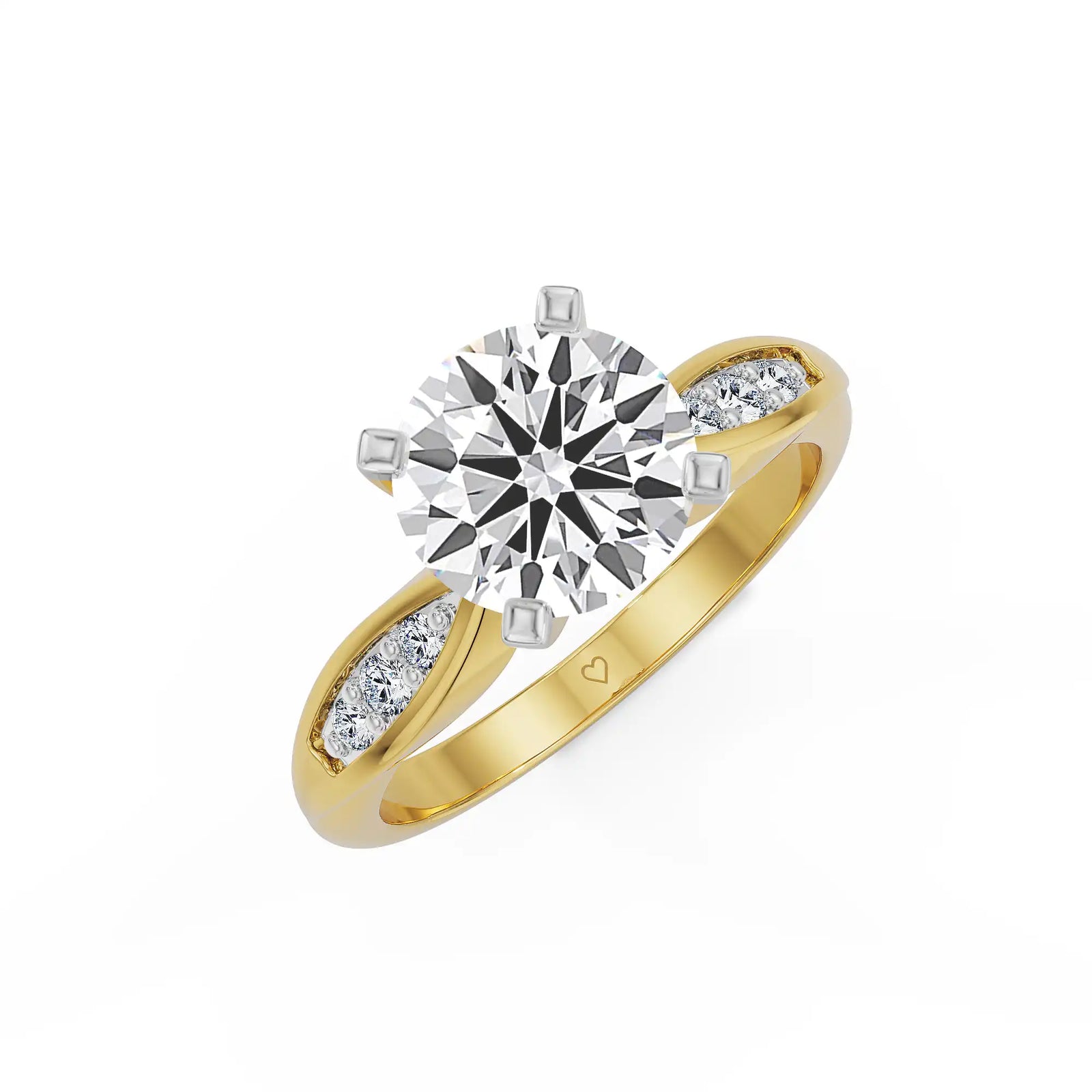 Solitaire Shimmer Hearts & Arrows Lab Grown Diamond Ring
Top view